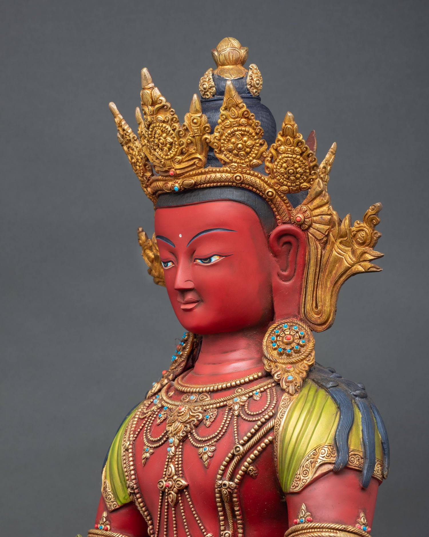 Traditional Amitayus Statue | Handmade by Nepalese Artisans