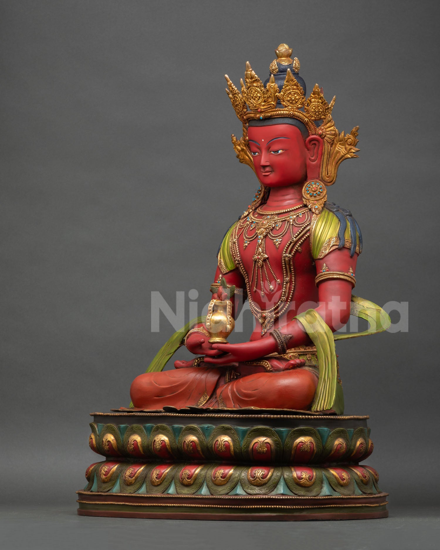 Traditional Amitayus Statue | Handmade by Nepalese Artisans