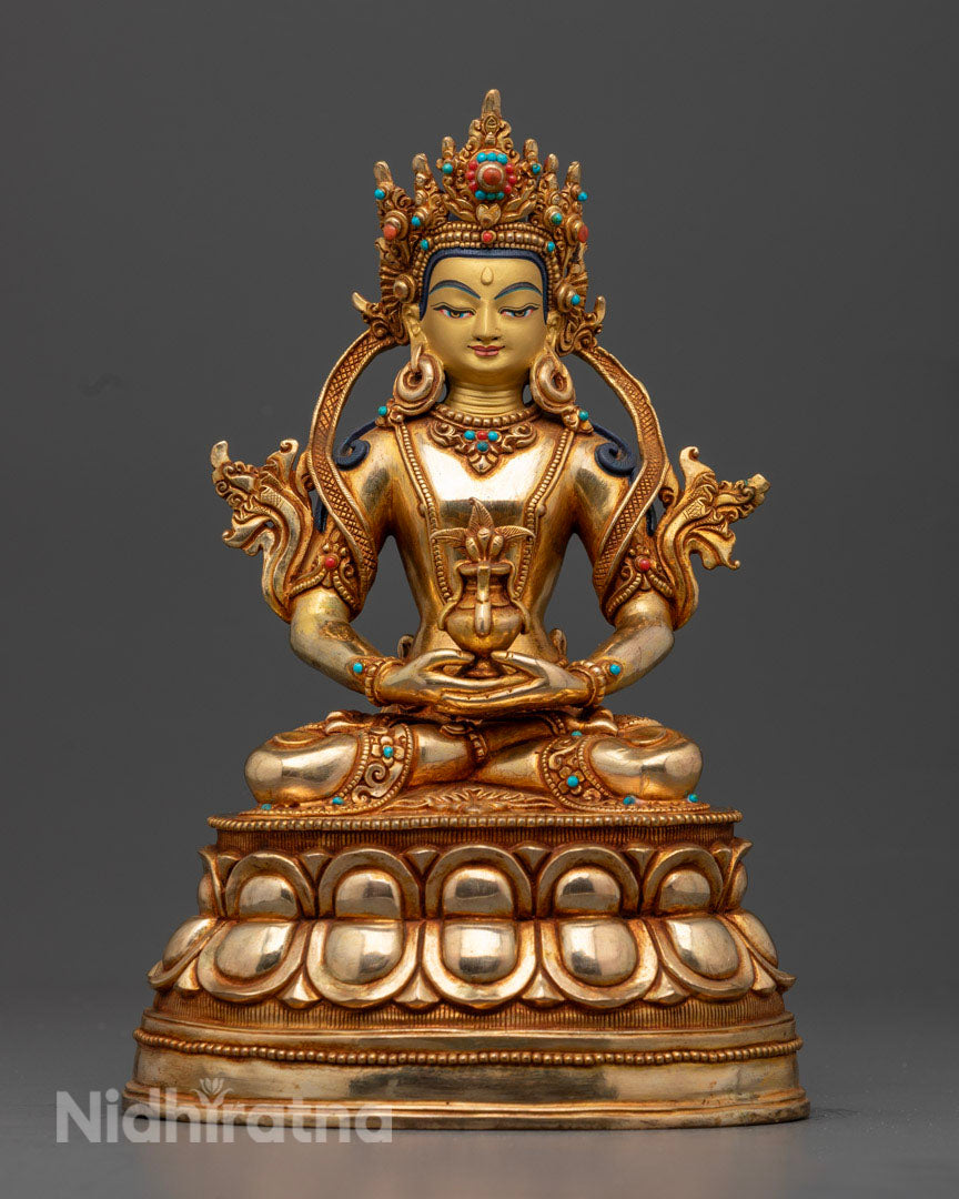 Amitayus Statue in Boddhisattva Set Statue | Lotus Seated Amitayus Statue