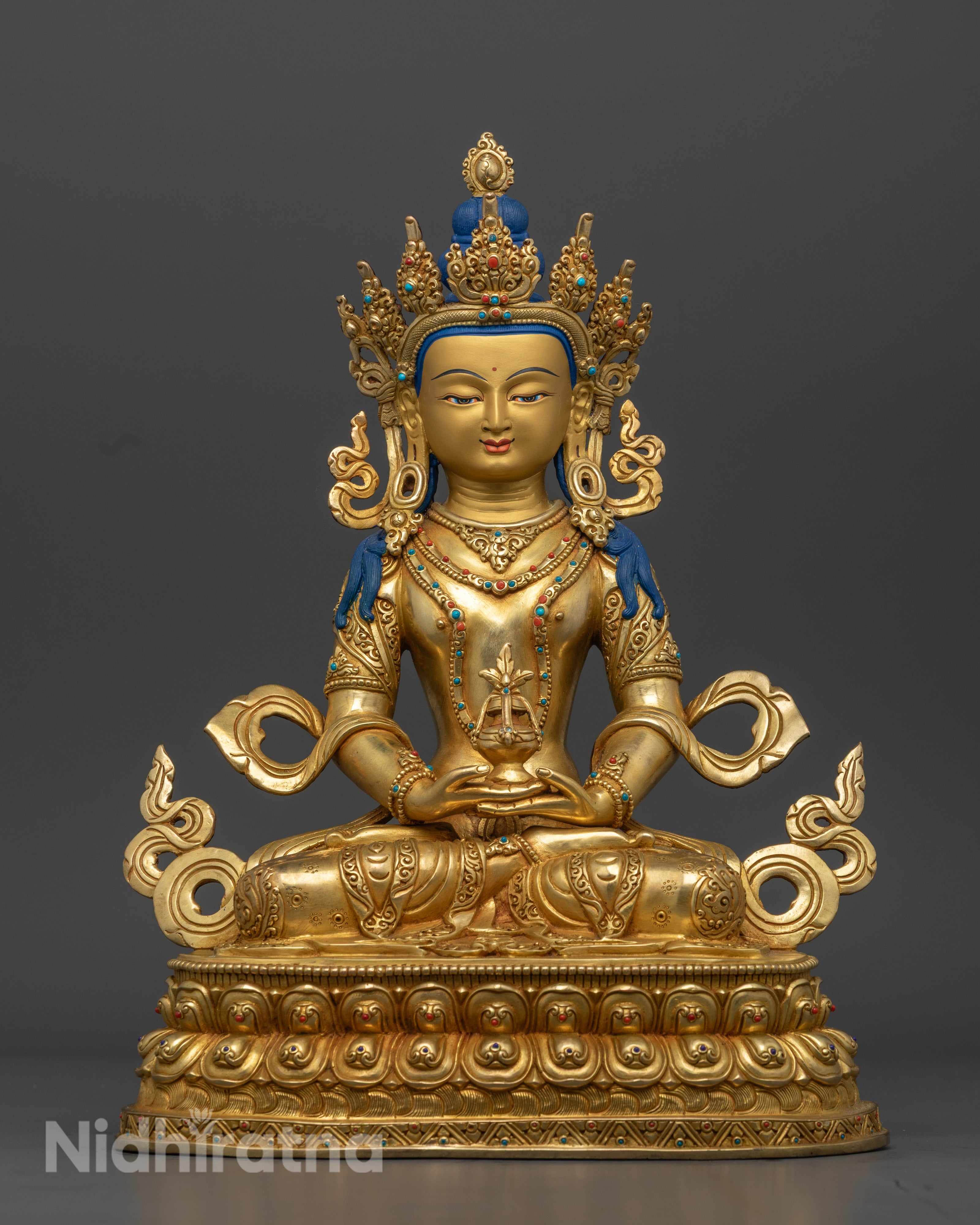 Amitayus Statue | Authentic Hand-Carved Buddhist Sculpture