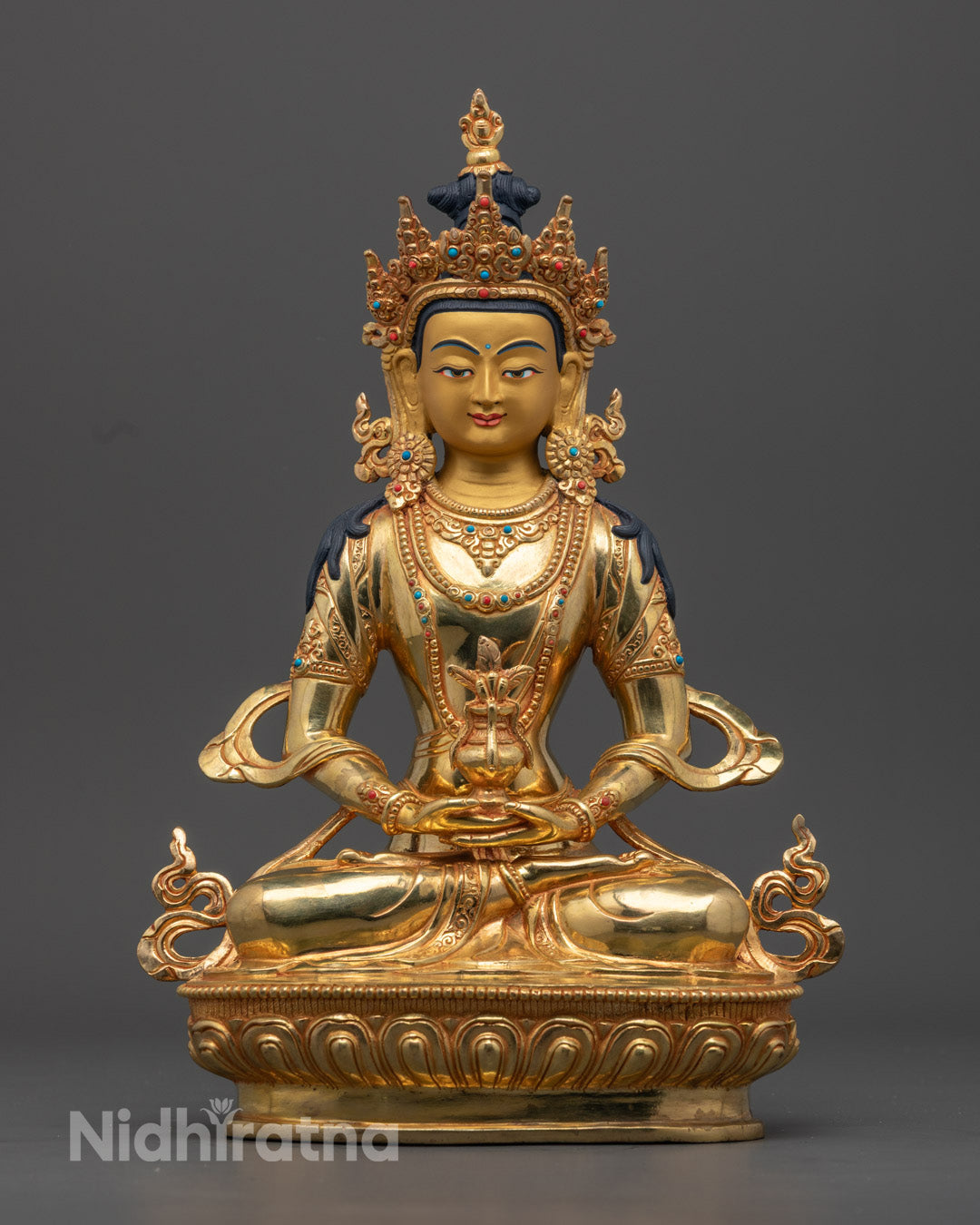 Amitayus Statue | Traditional Hand-Carved Buddha