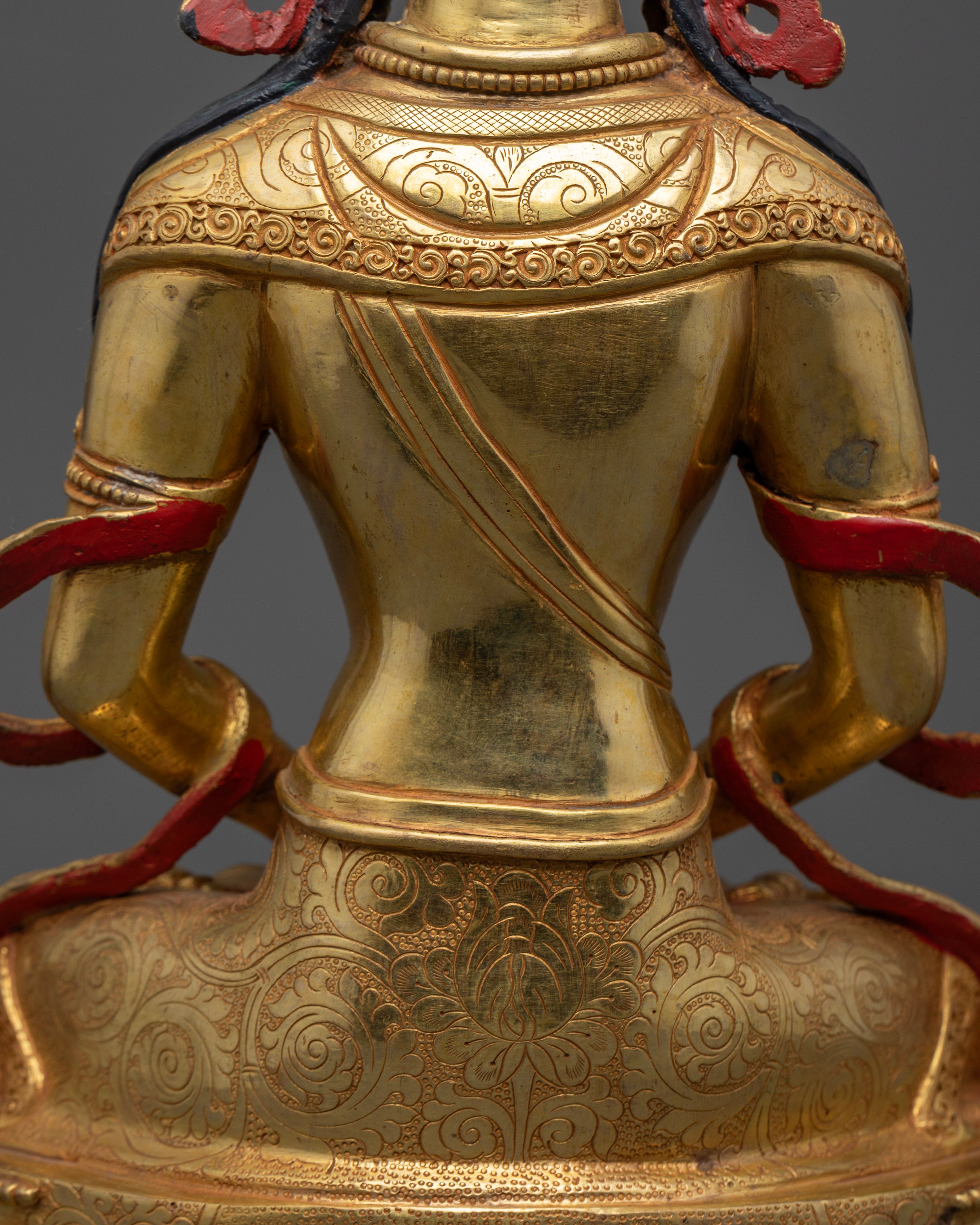 back profile of amitayus statue | Peacful Amitayus | Sacred Amitayus Buddha figurine | Amitayus artwork
