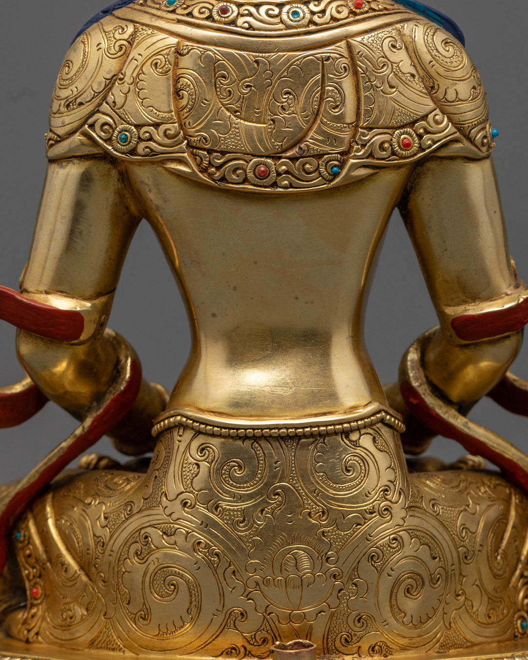 Gold Gilded Amitayus Statue | Handcrafted Buddhist Statue