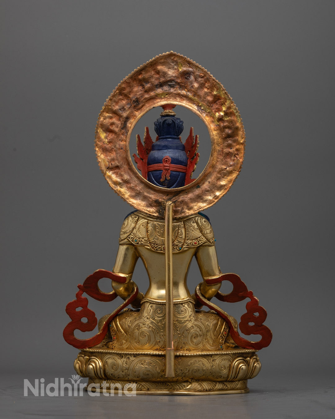 Gold Gilded Amitayus Statue | Handcrafted Buddhist Statue