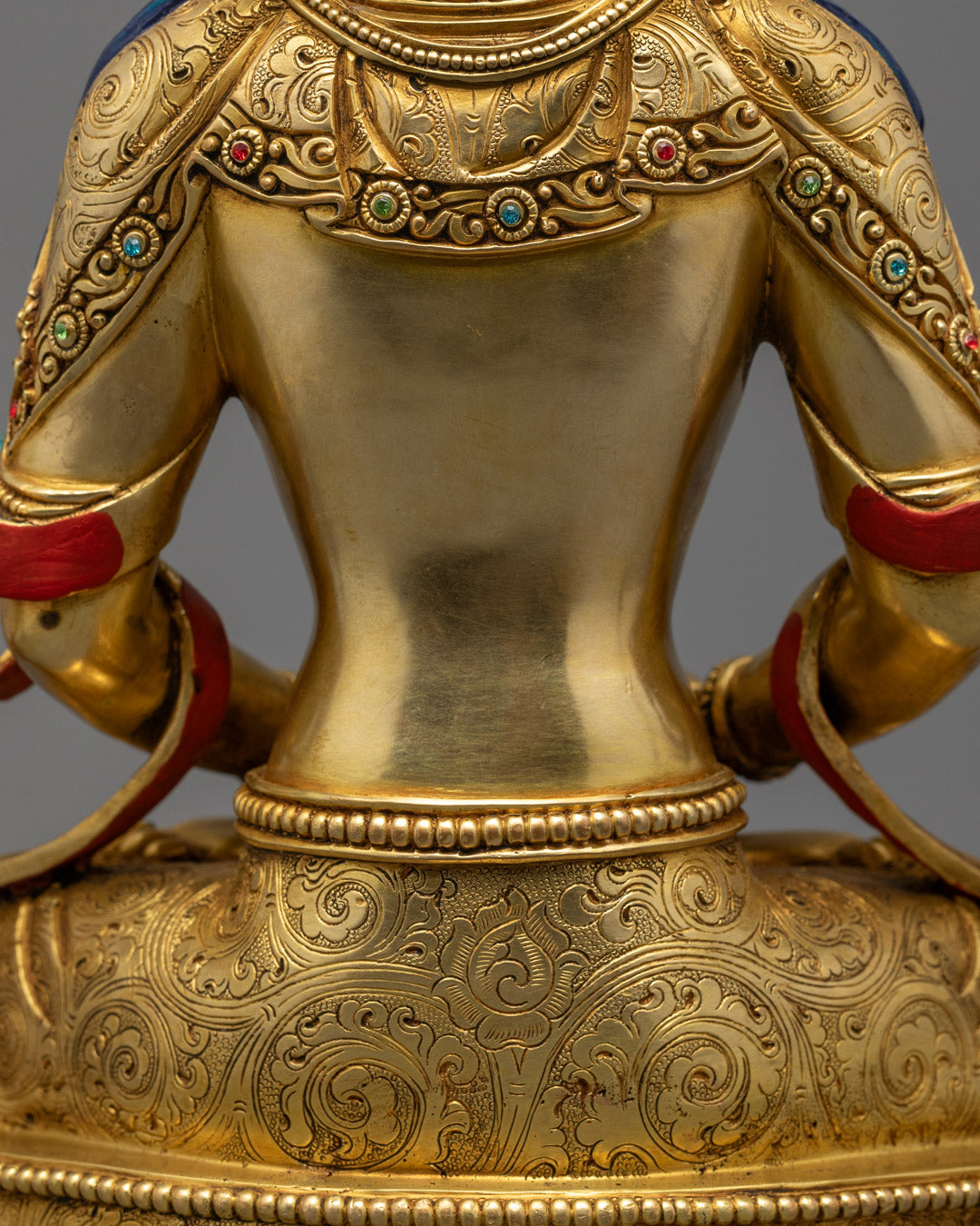 Amitayus, The Buddha of Long Life | Gold Gilded Copper Statue