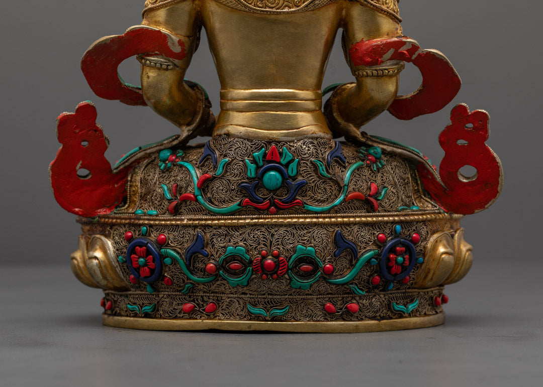 Tibetan Amitayus Buddha Statue | Authentic Handcrafted Statue