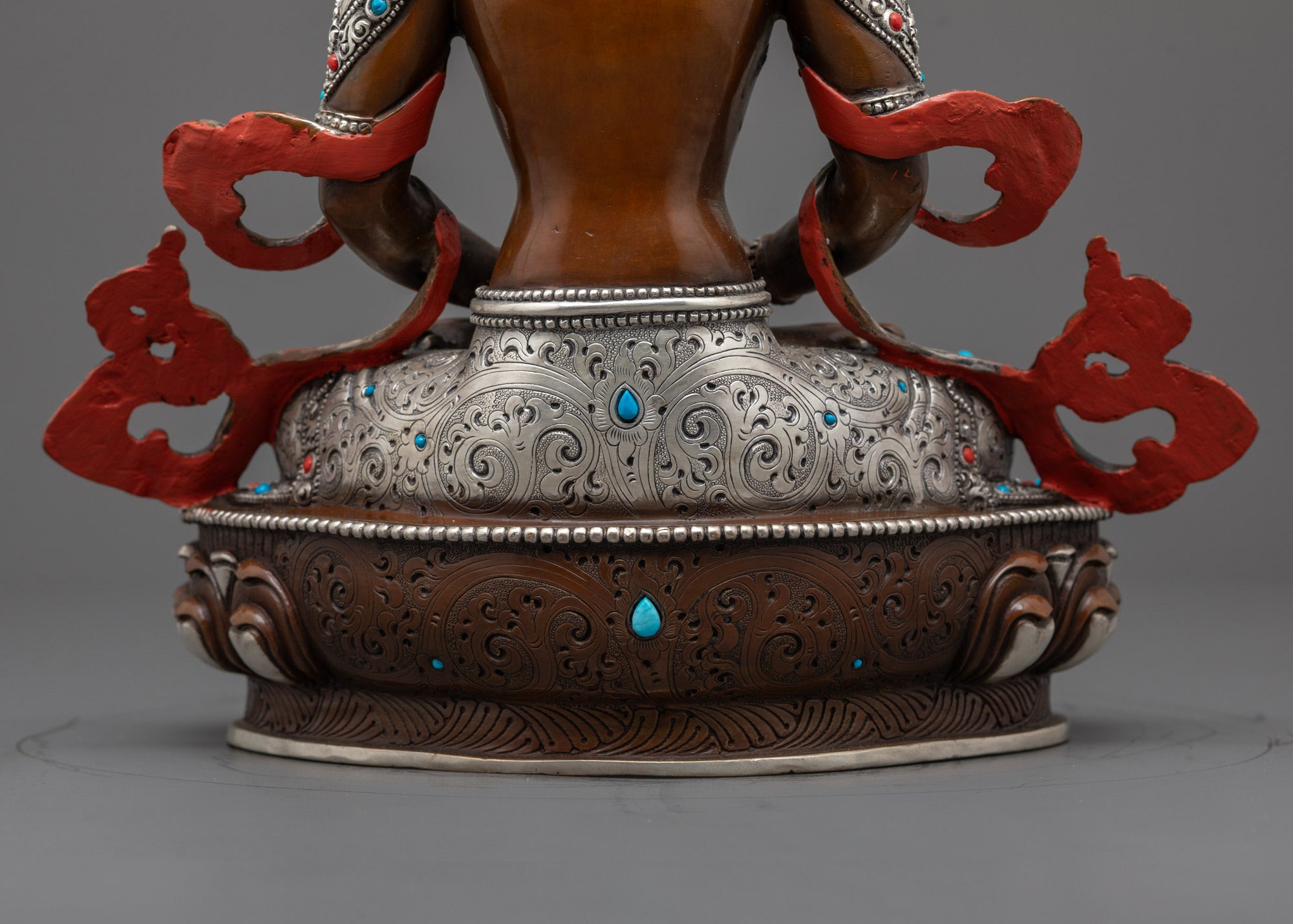 Nepalese Amitayus Statue | Master Artisan Carved Longevity Buddha