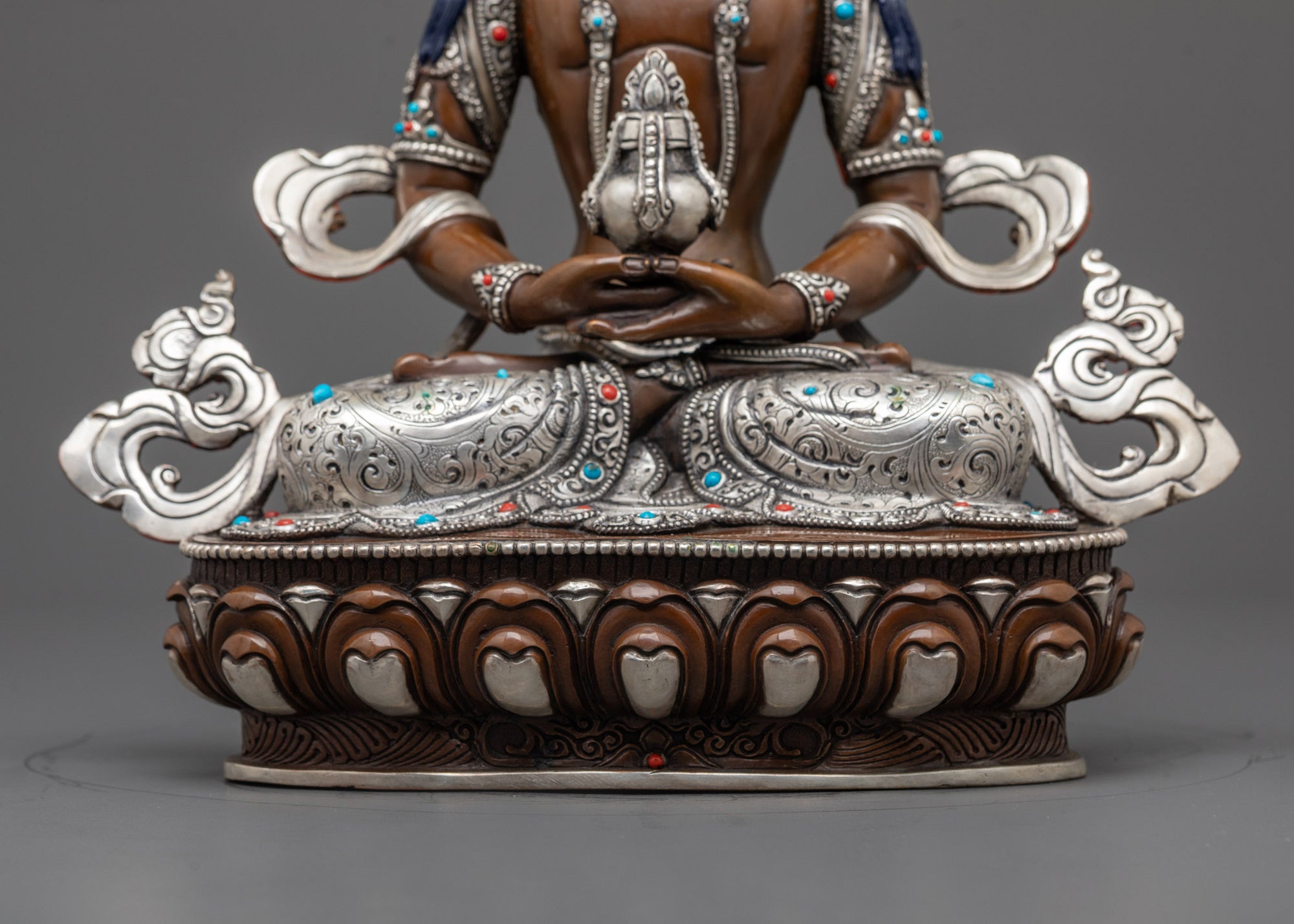 Nepalese Amitayus Statue | Master Artisan Carved Longevity Buddha