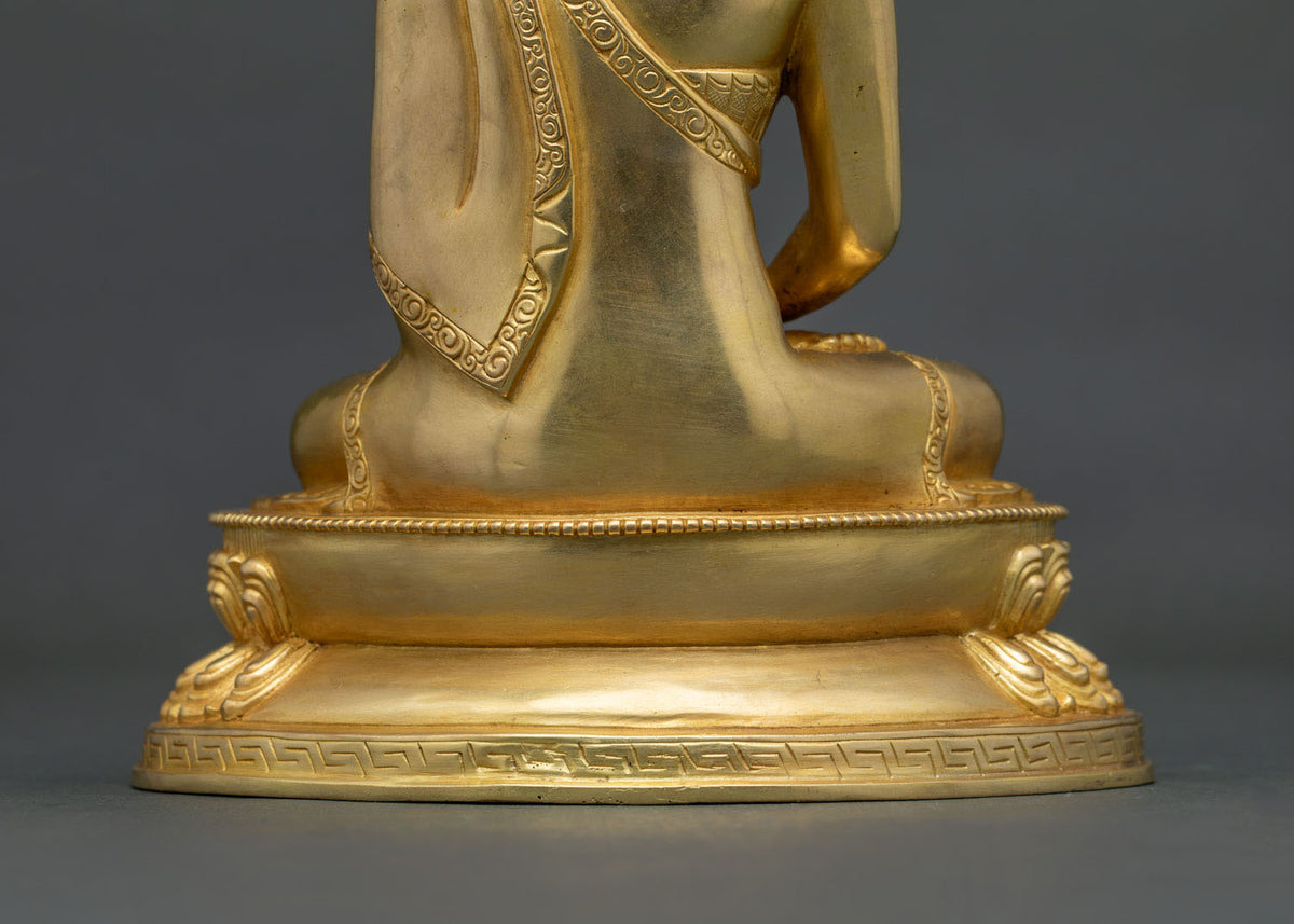 Amitabha Buddha Statue | Exquisite Gold Gilded Buddhist Artwork