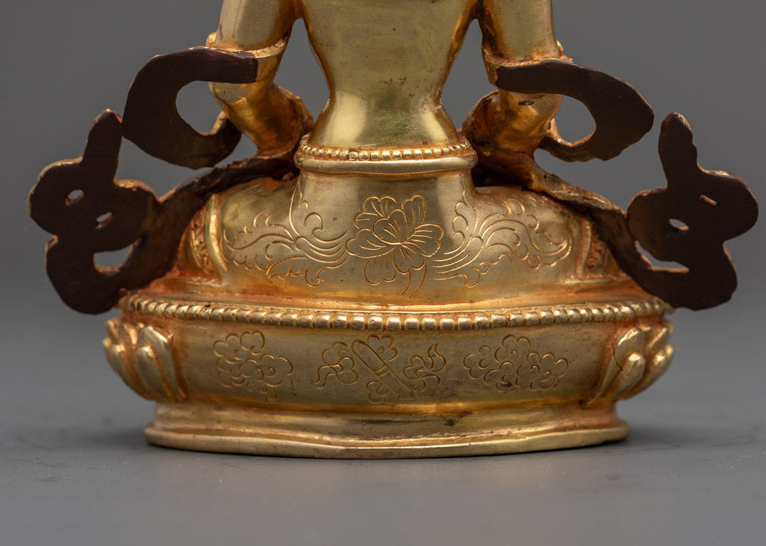 Amitayus, The Buddha of Long Life | Gold Gilded Copper Statue