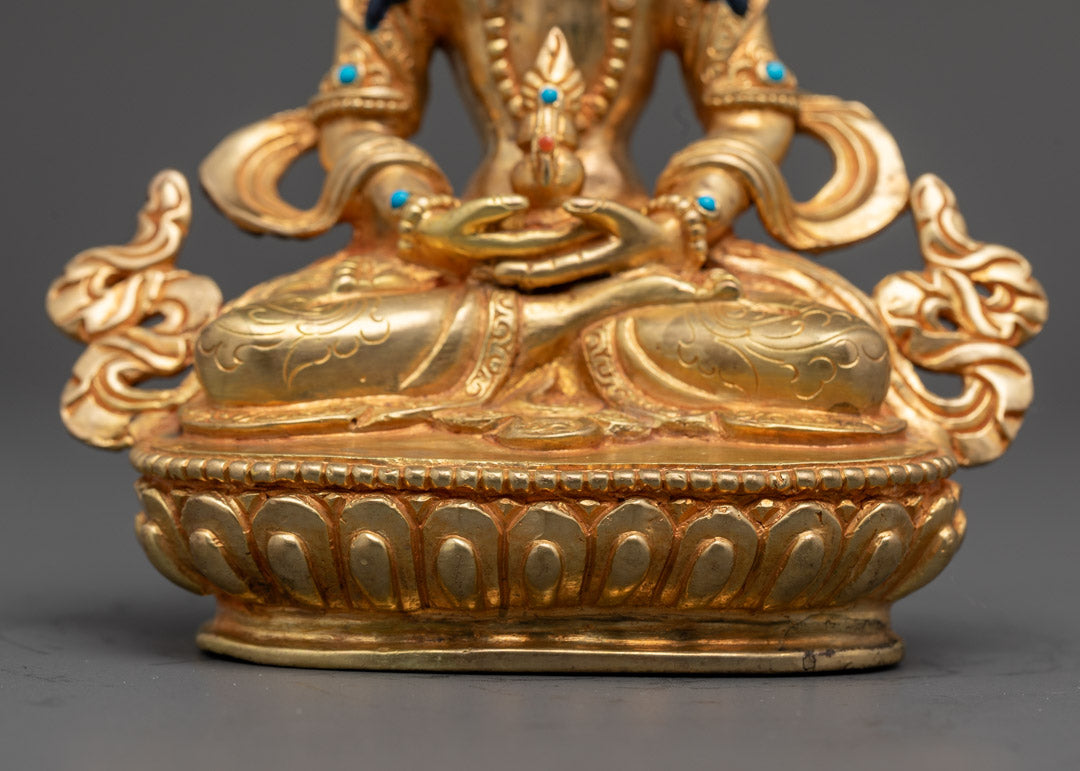 Amitayus, The Buddha of Long Life | Gold Gilded Copper Statue