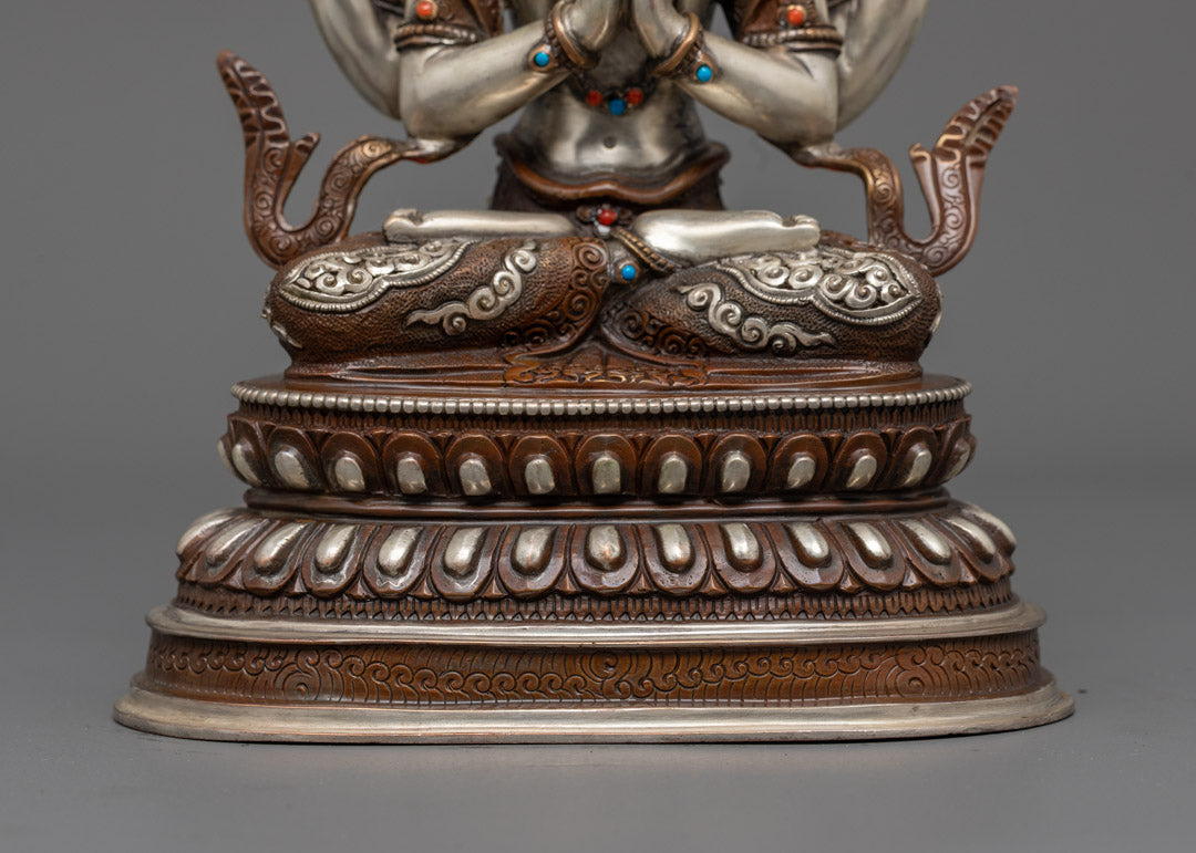 Chenrezig Statue| Handmade Tibetan Avalokiteshvara for Altar & Meditation