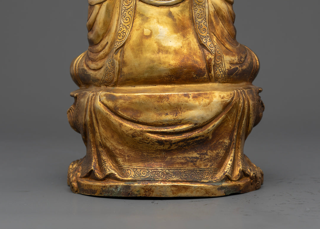 Kuan Yin Statue in Antique Finish | Quan Yin Statue Feng Shui