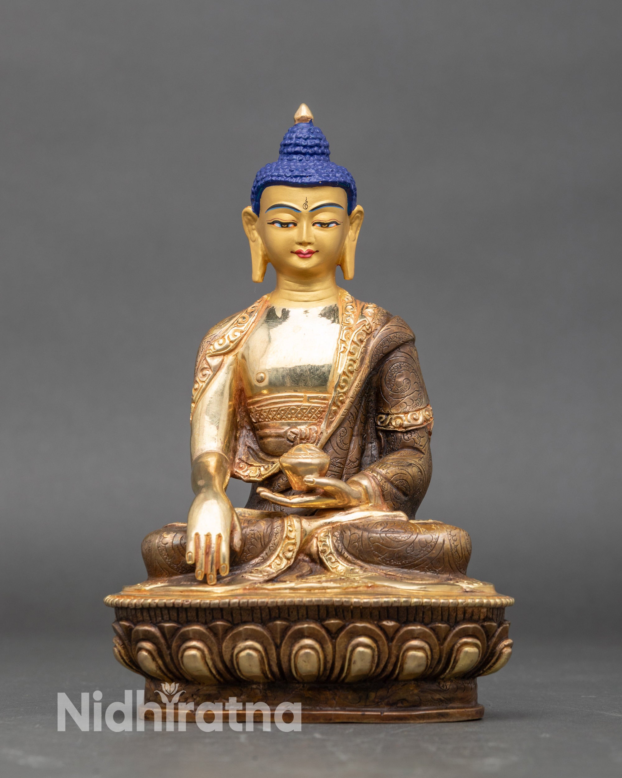 Authentic Shakyamuni Buddha statue for meditation altar, handmade in Nepal