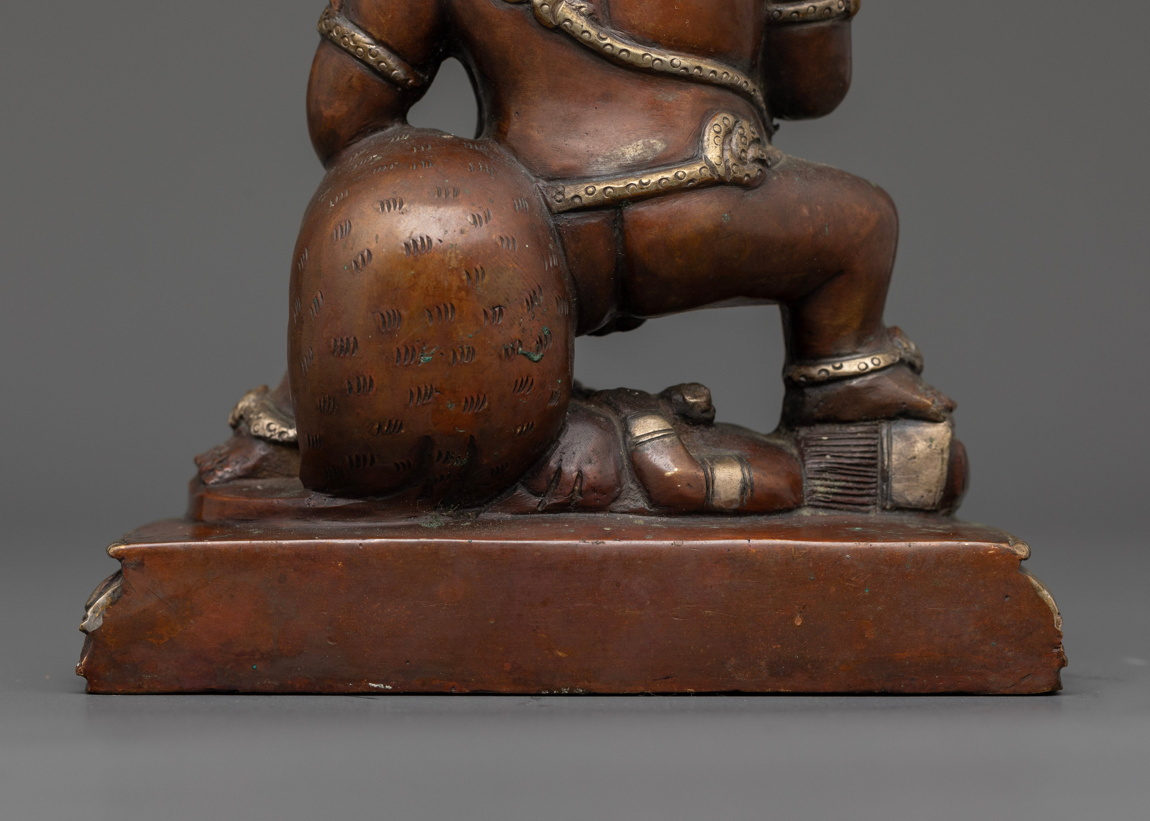 Powerful Black Dzambhala Statue for Wealth and Prosperity