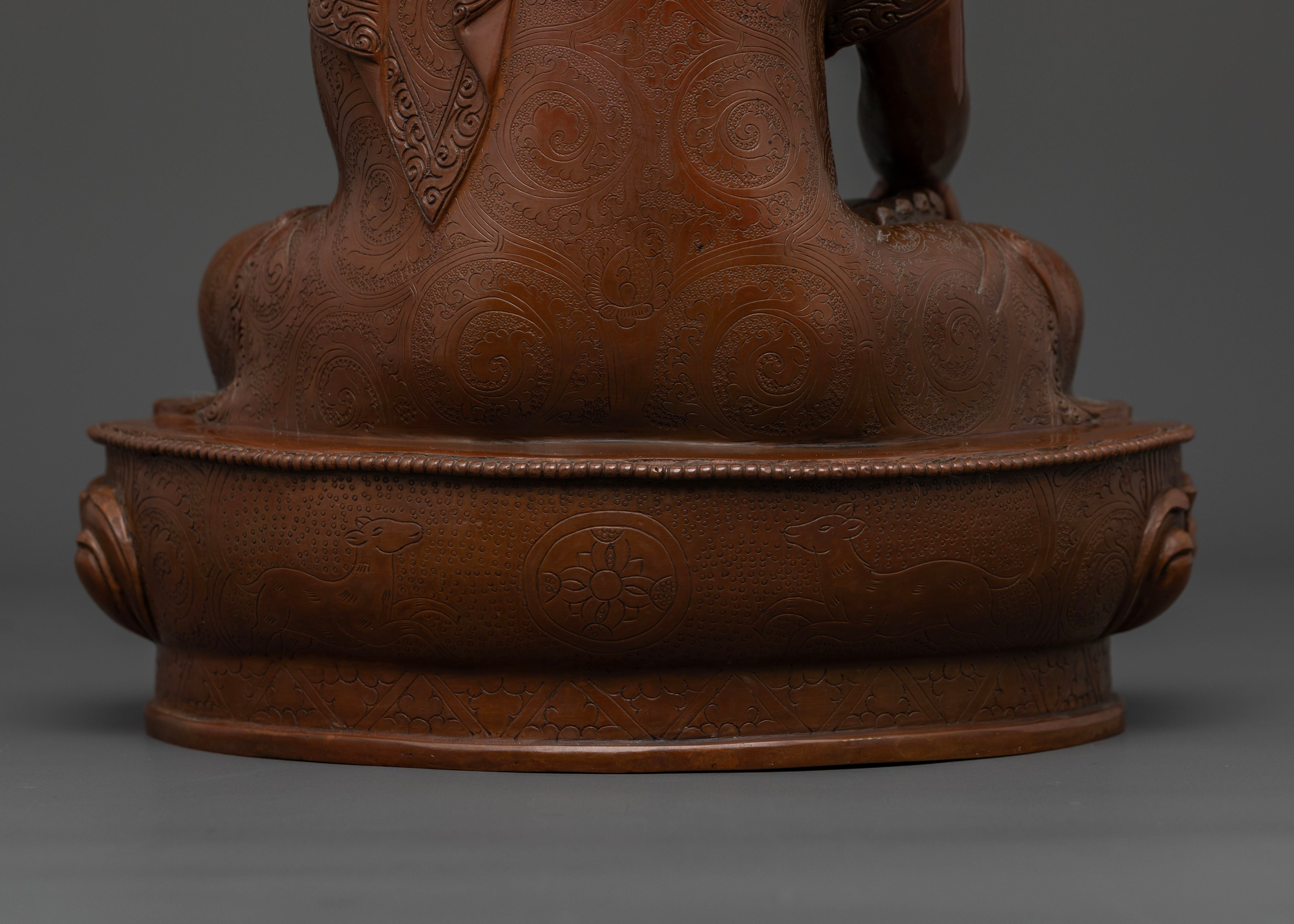 Oxidized Shakyamuni Buddha Statue: Perfect for Buddhist Practice