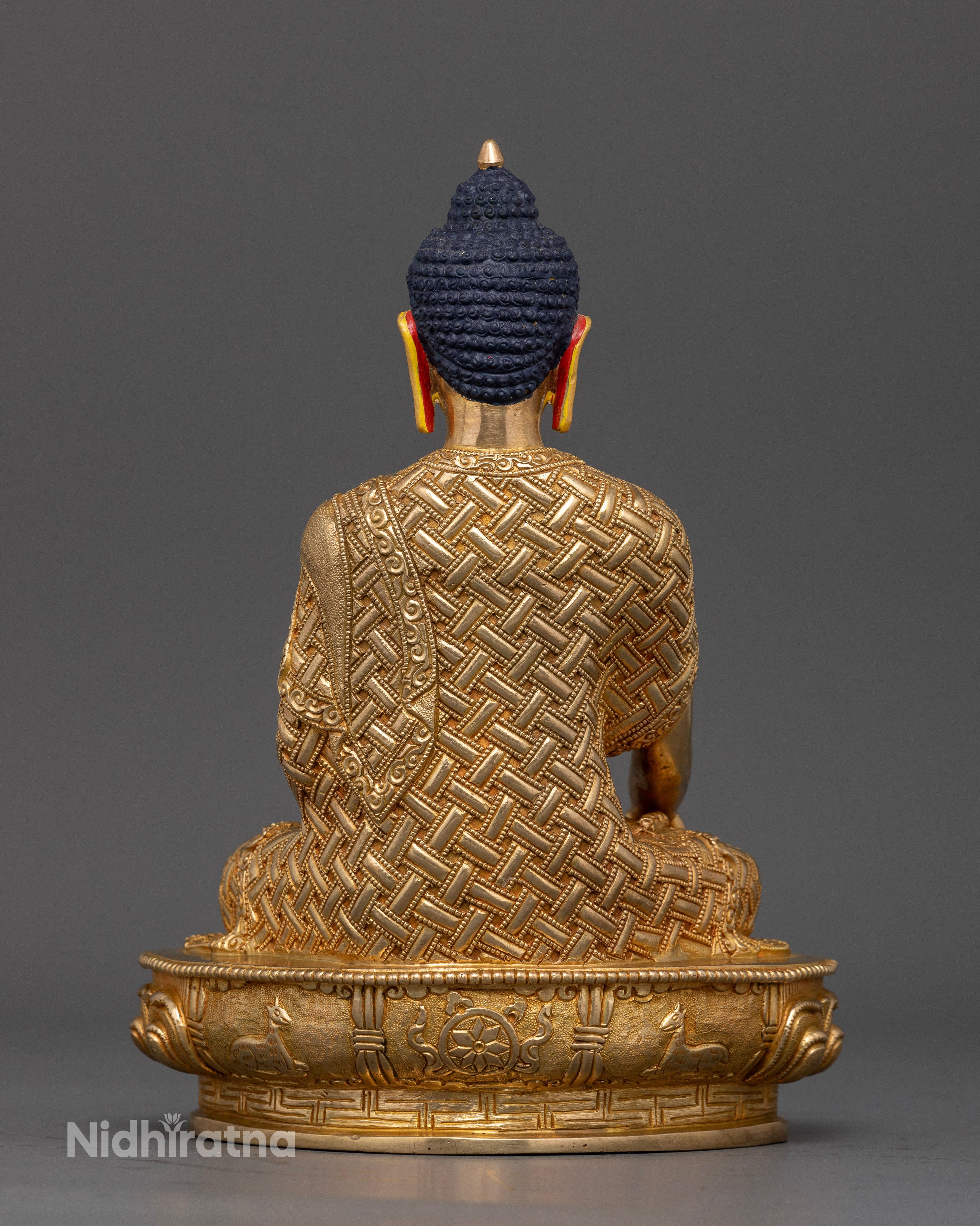 Embrace Serenity: 24K Gold Gilded Buddha Shakyamuni Statue
