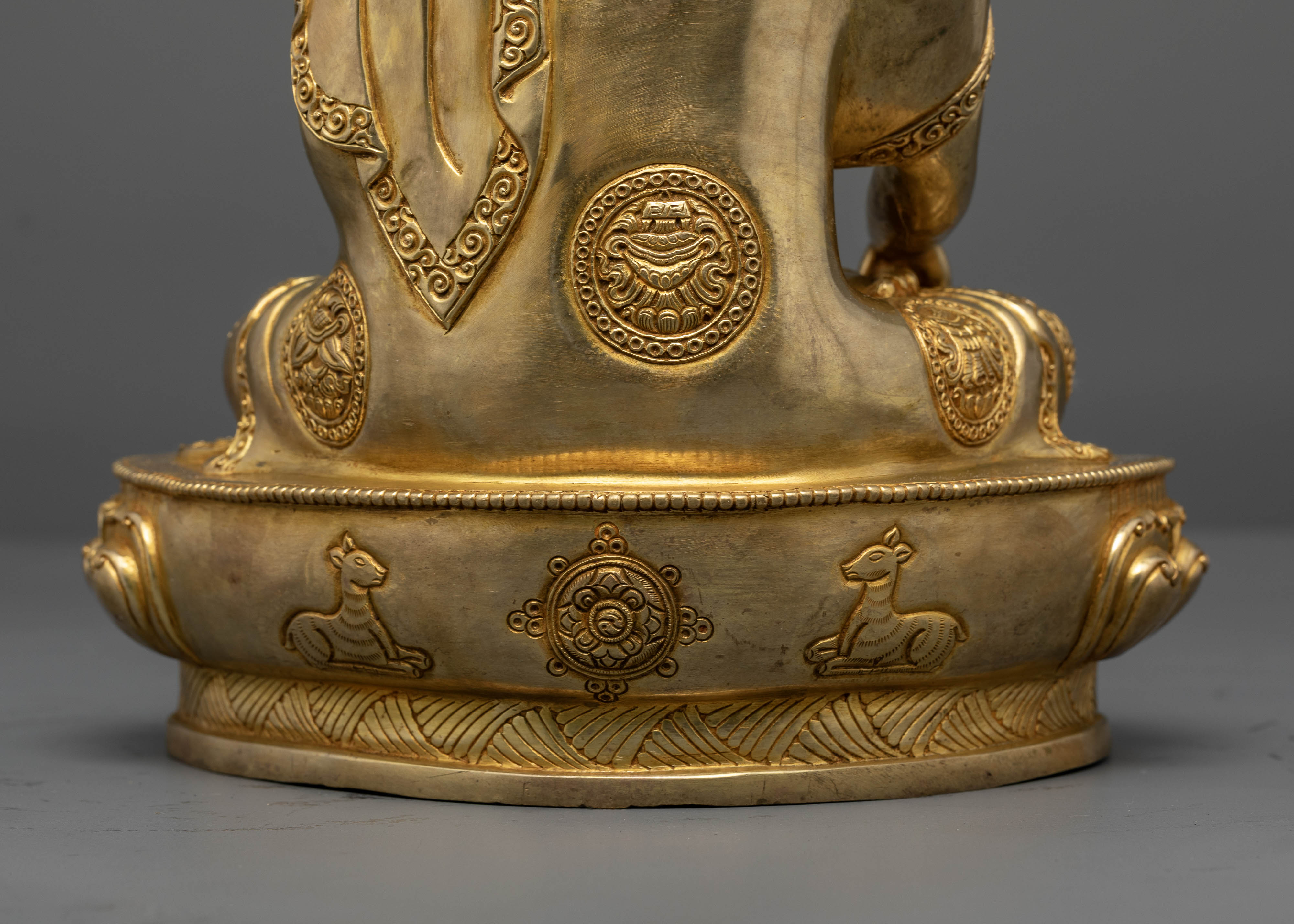 13 Inch Gold Gilded Buddha Statue for Spiritual Practice