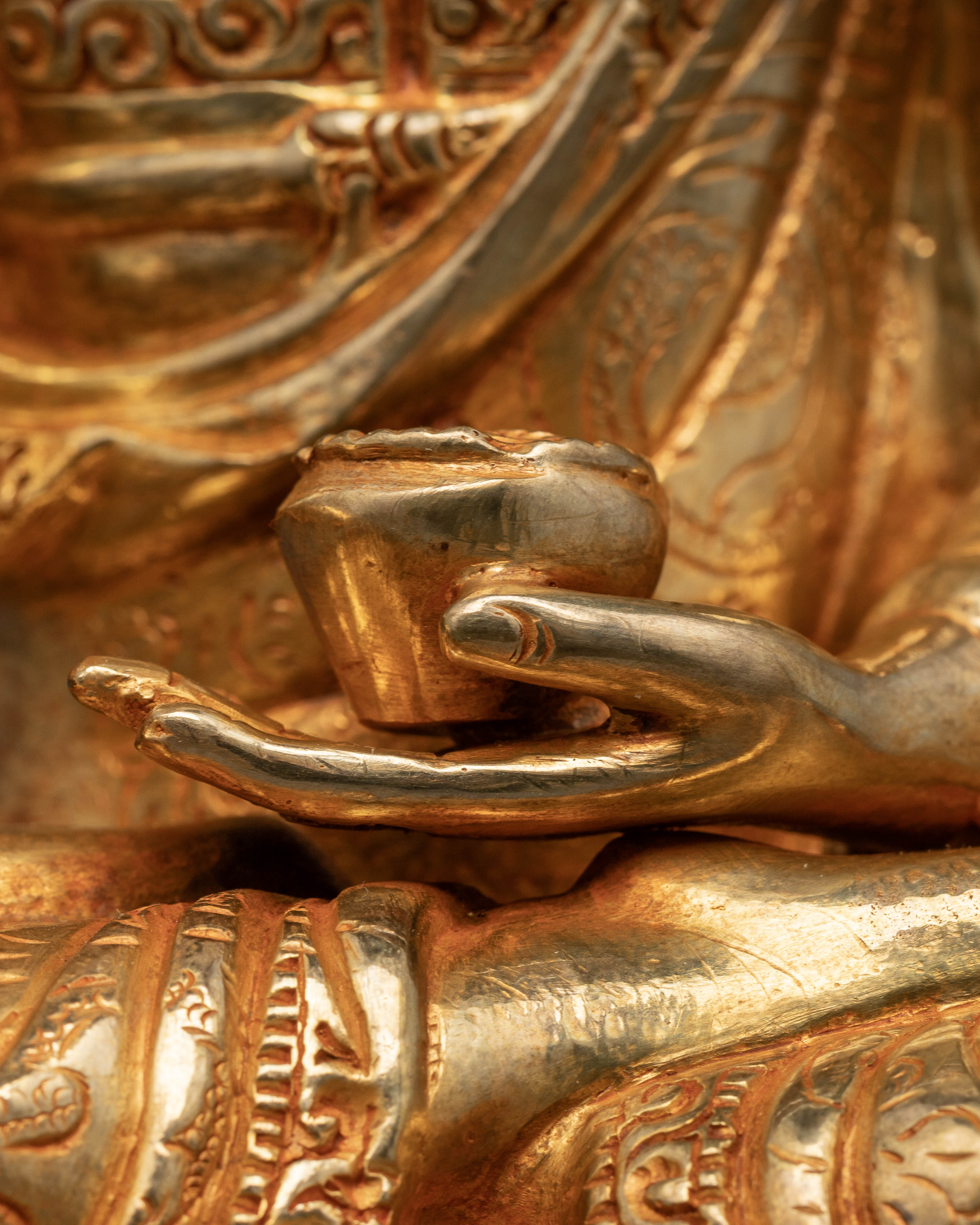 8 Inch Shakyamuni Buddha Statue on Lotus