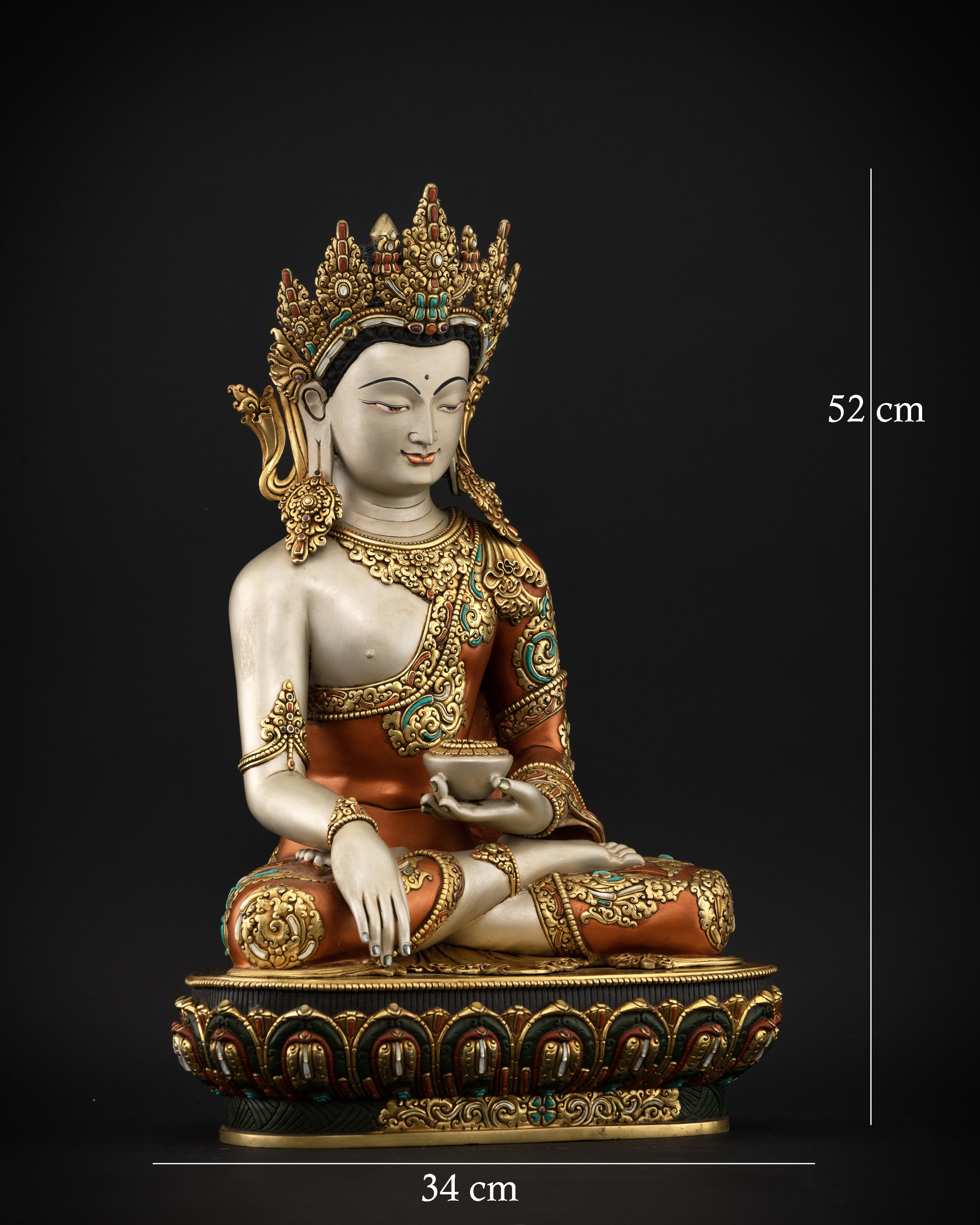 Crowned Shakyamuni Buddha Statue