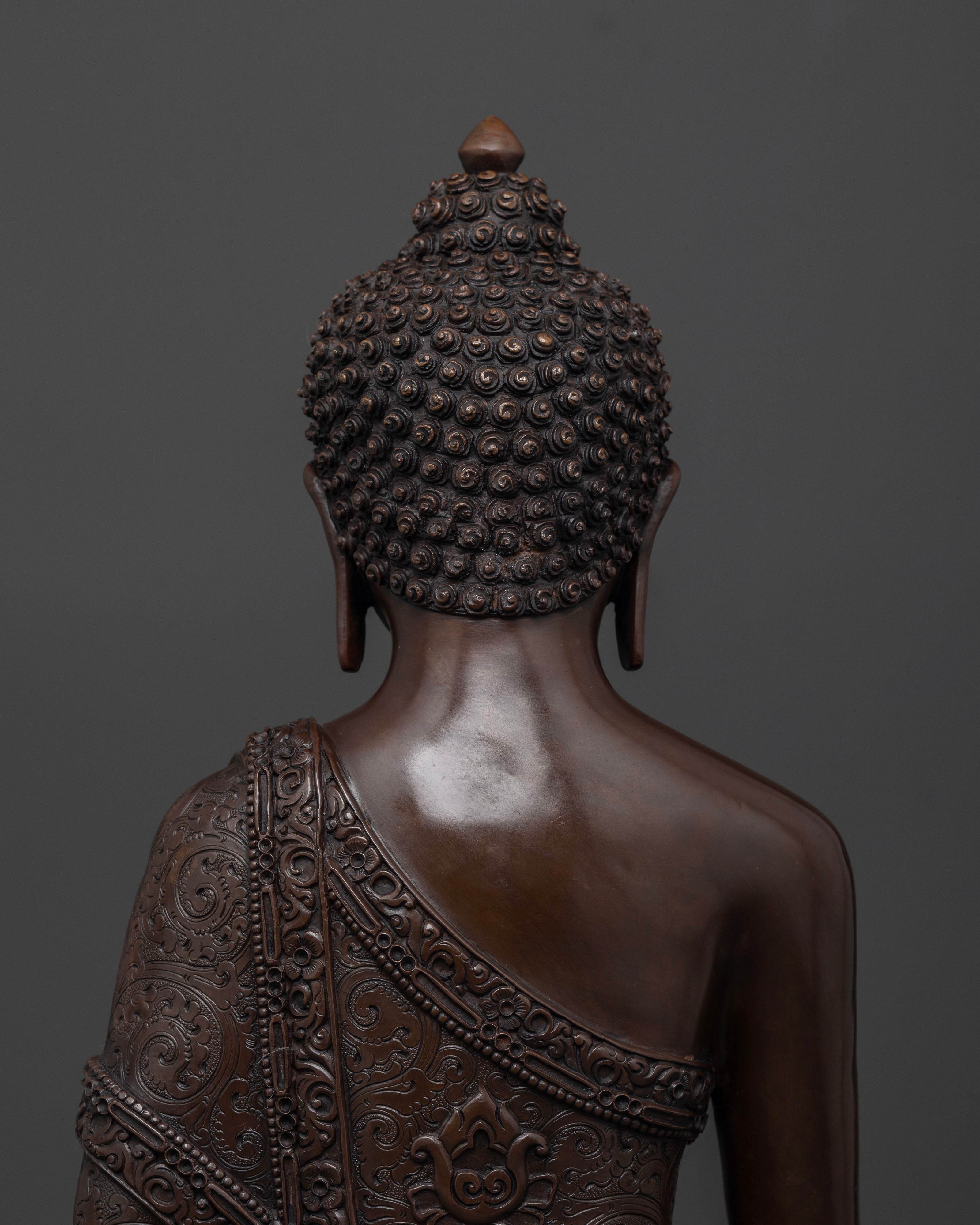 Authentic Oxidized Buddha Shakyamuni Statue