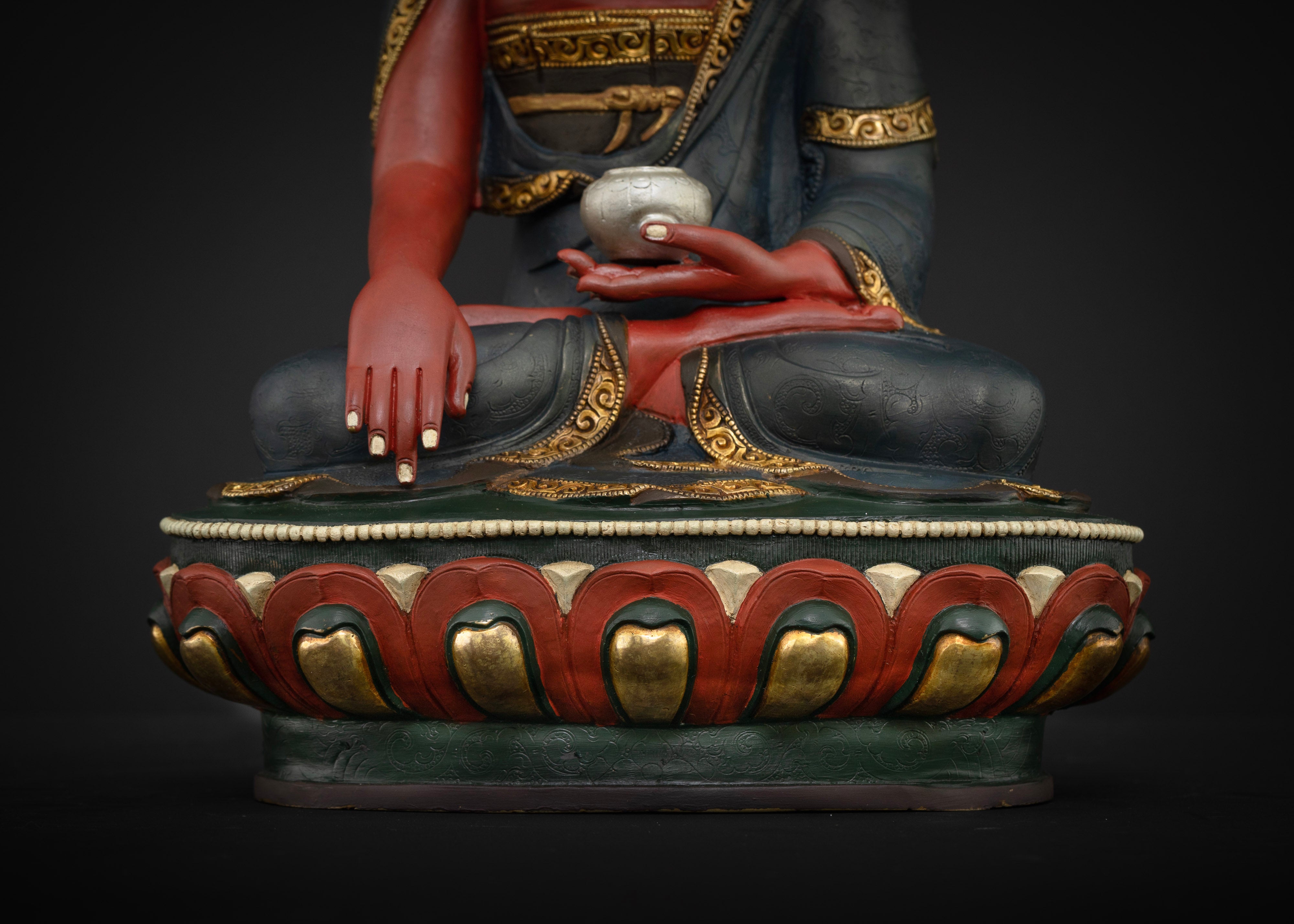 Stunning Red Buddha: A Unique Representation of Compassion and Courage