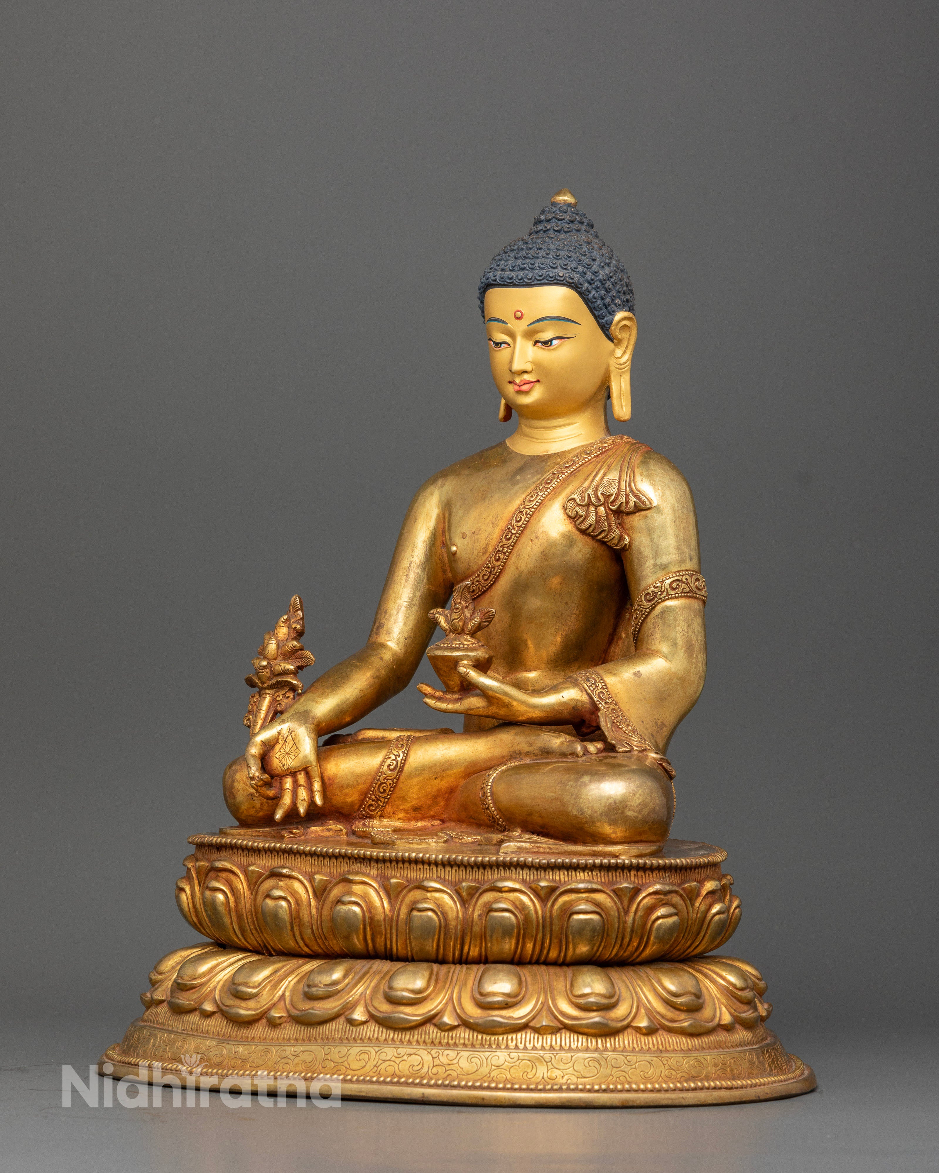 Traditional Sangye Menla Buddha Statue for Devotion and Health