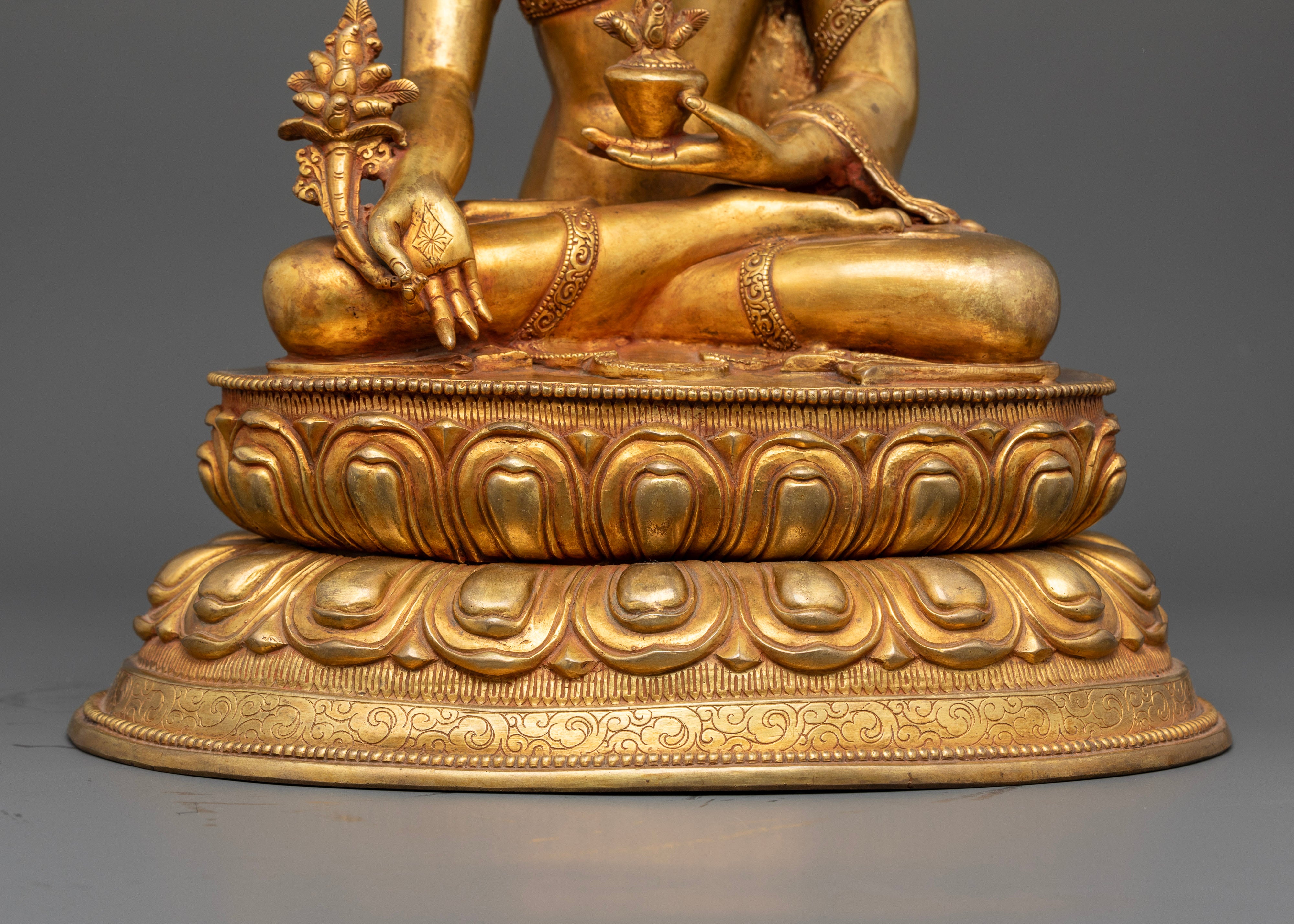 Traditional Sangye Menla Buddha Statue for Devotion and Health