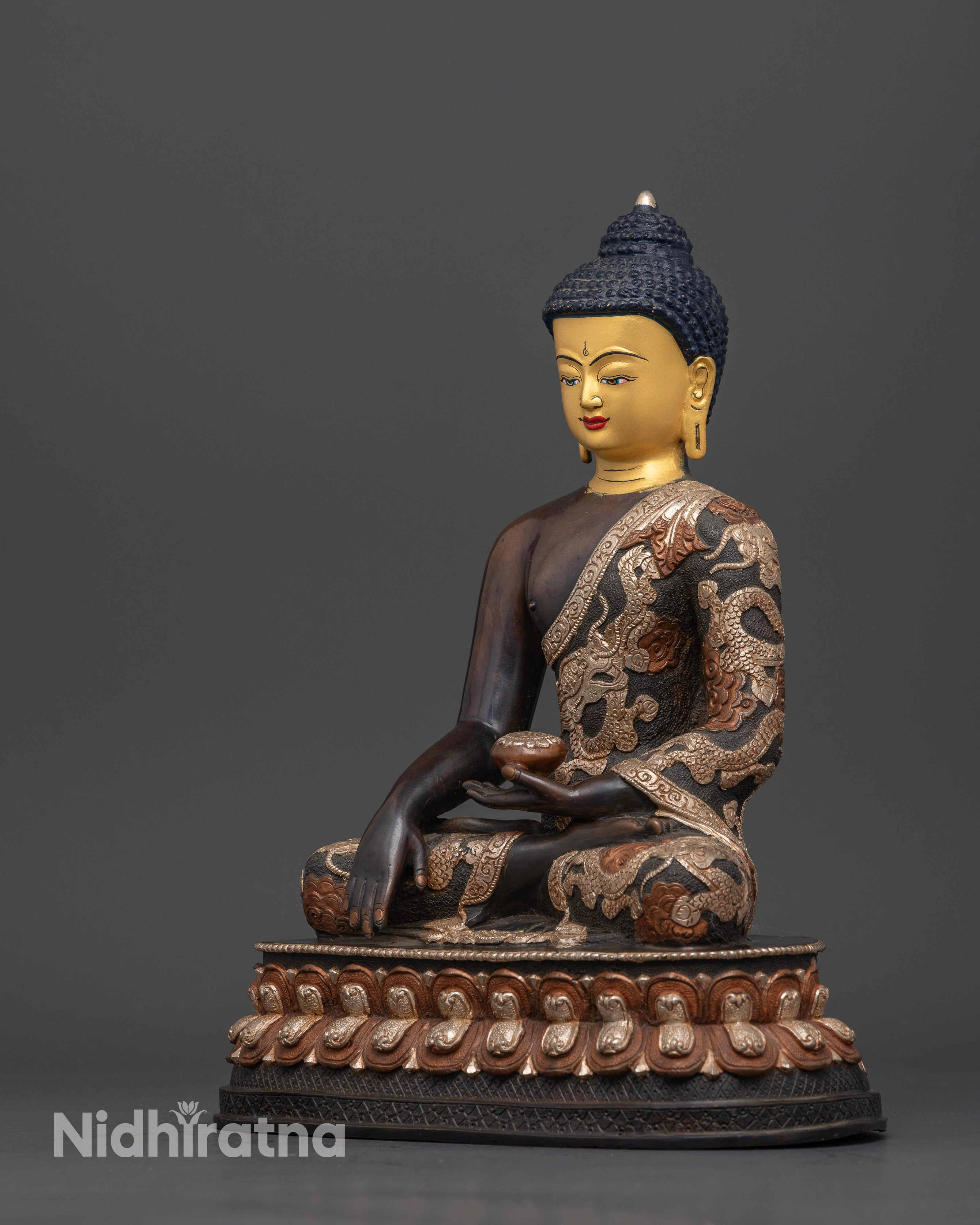 The Majestic Buddha Shakyamuni Oxidized Altar