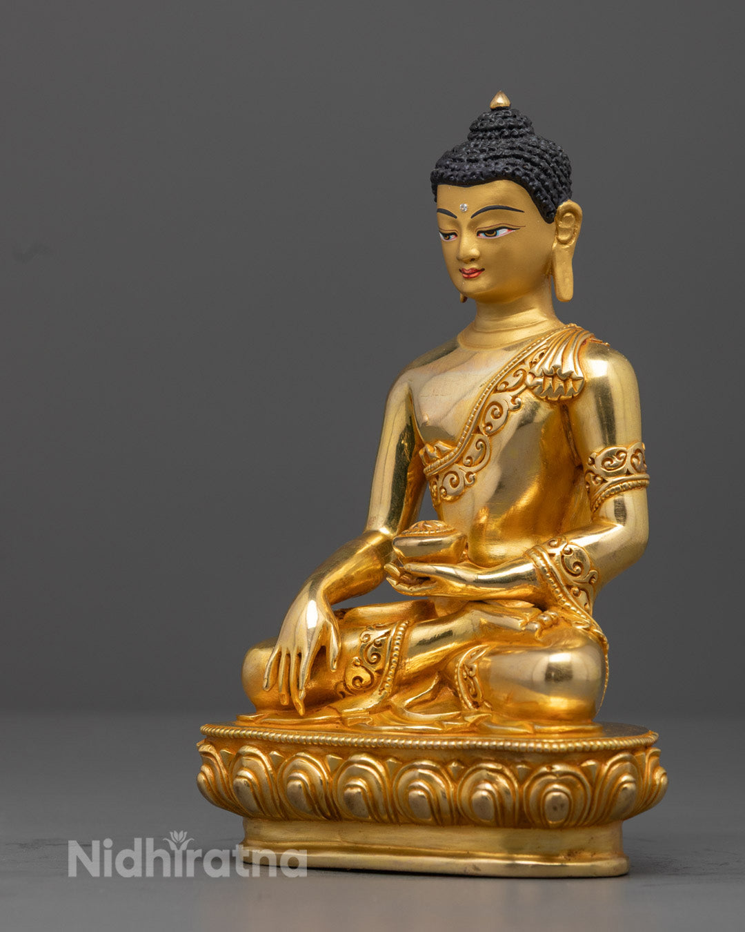 Traditional Shakyamuni Buddha Statue | Buddhist Enlightenment Artwork
