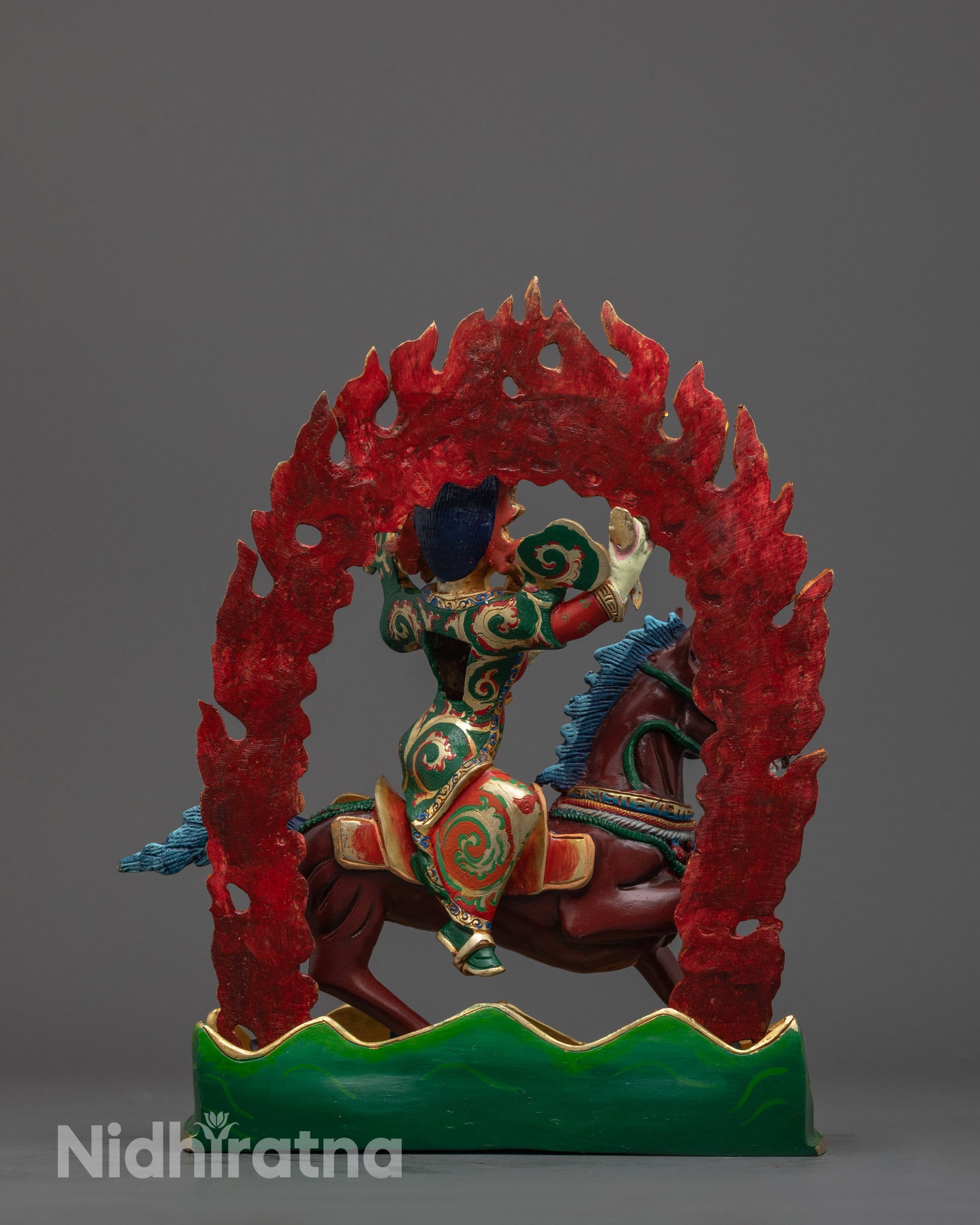 Back View of Achi Chokyi Drolma Statue Showing Intricate Design and Hollow Chamber