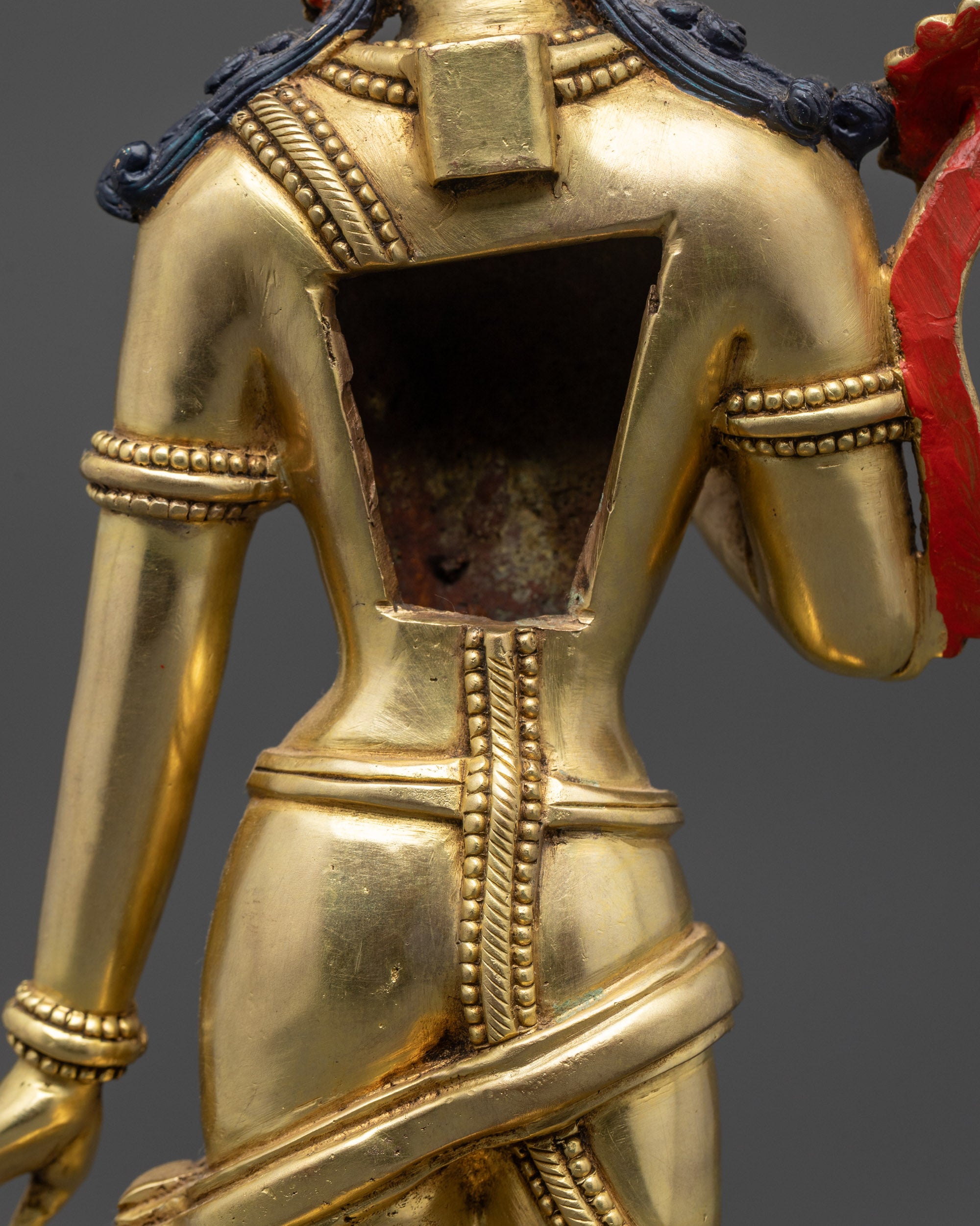Back view Samantabhadra from Eight Bodhisattvas set showing halo and floral motifs