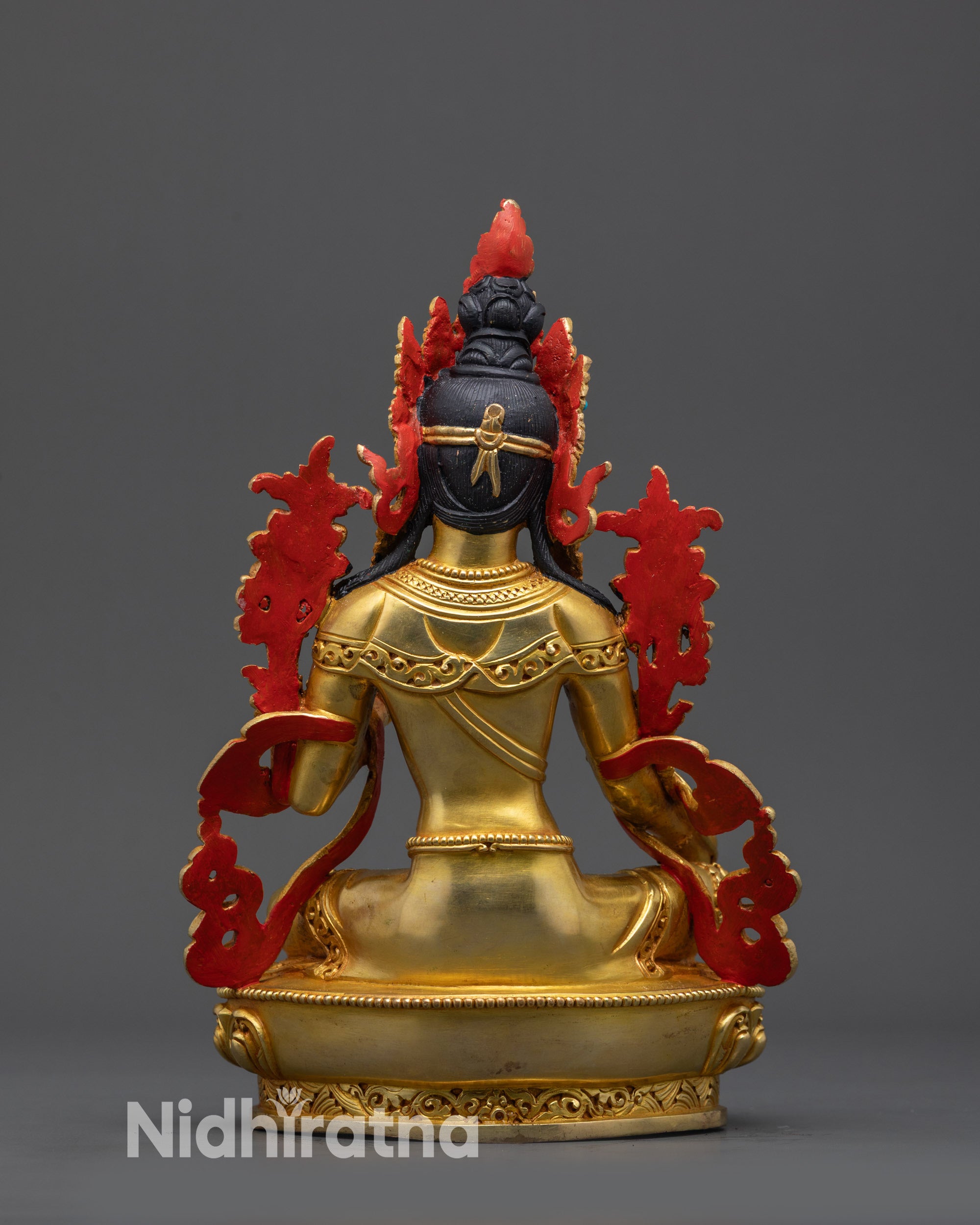 Back view of 21 Taras Collection highlighting detailed semi-precious stone inlays