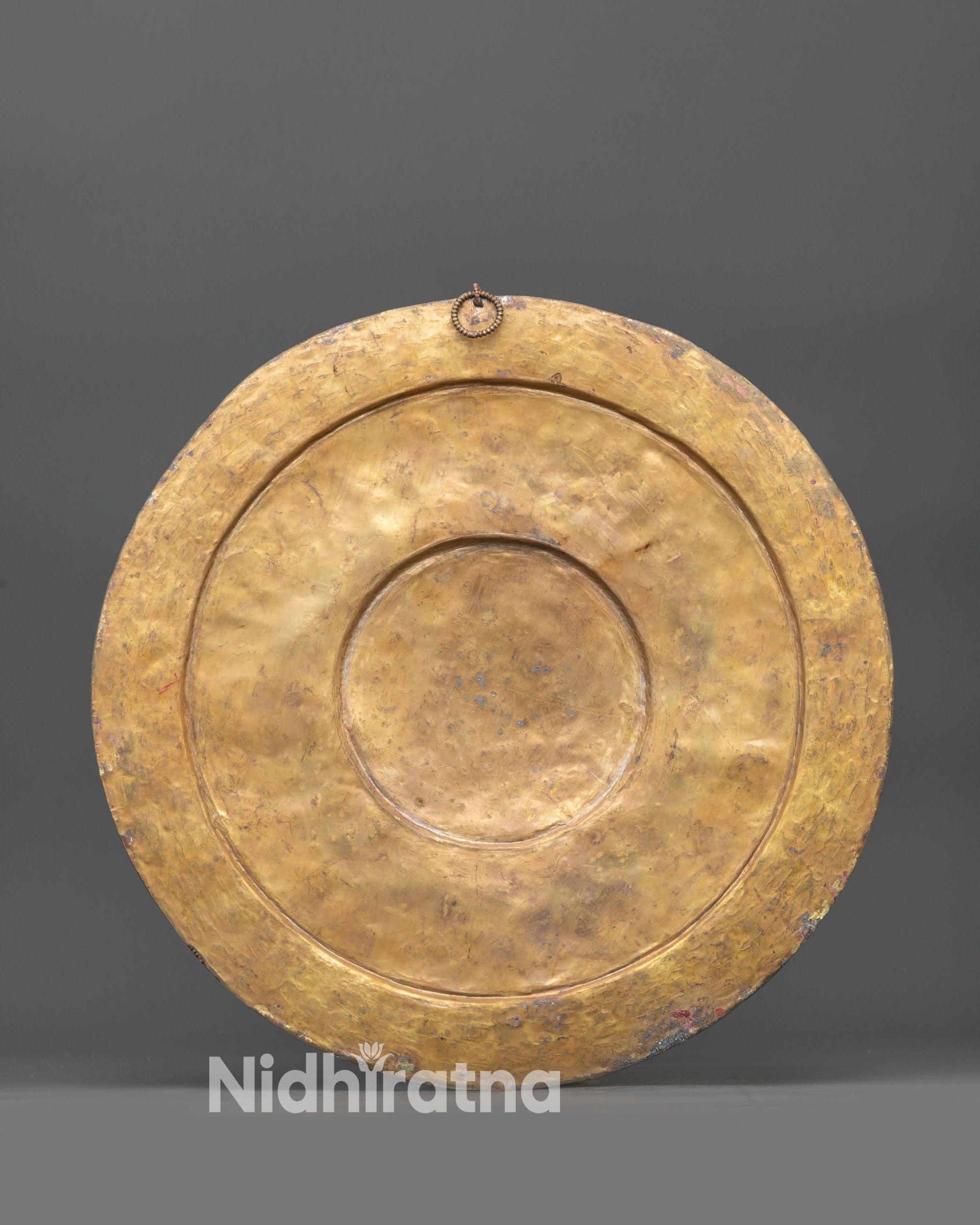 Back view of Kalachakra Mandala Wall Hanging handcrafted by Newari artisans of Nepal