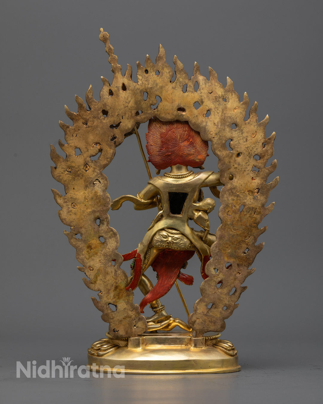 Back view of authentic Troma Nagmo statue Nepalese craftsmanship for Vajrayana practice