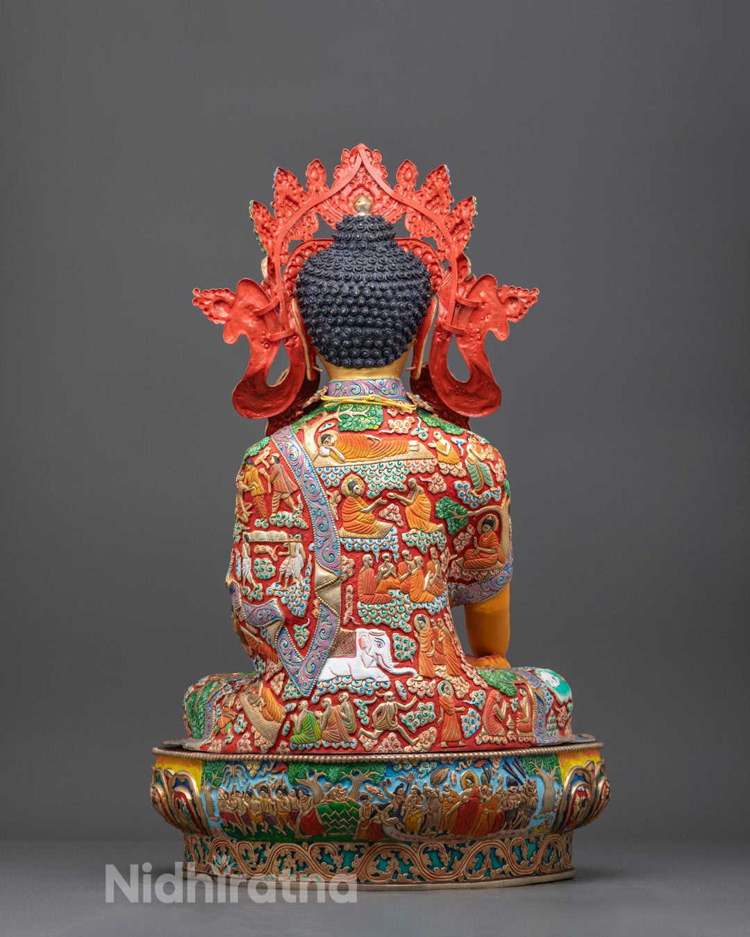 traditional Mitrugpa statue handcrafted in Nepal using the lost wax method