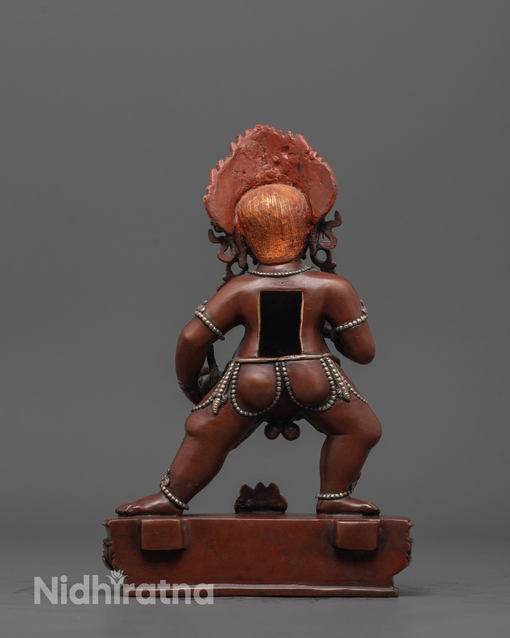 Oxidized Black Dzambhala Statue | Buddhist God of Fortune