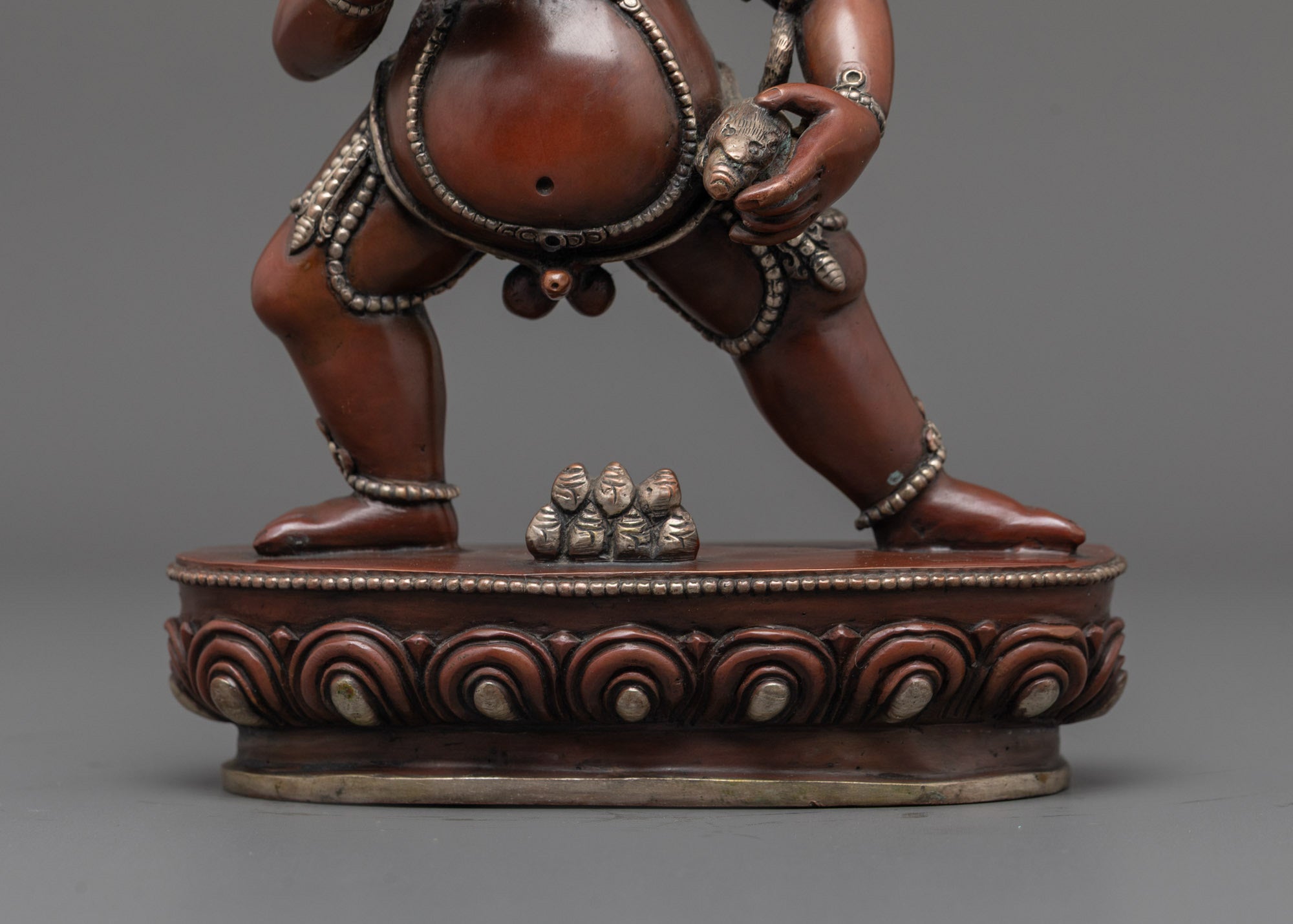 Oxidized Black Dzambhala Statue | Buddhist God of Fortune