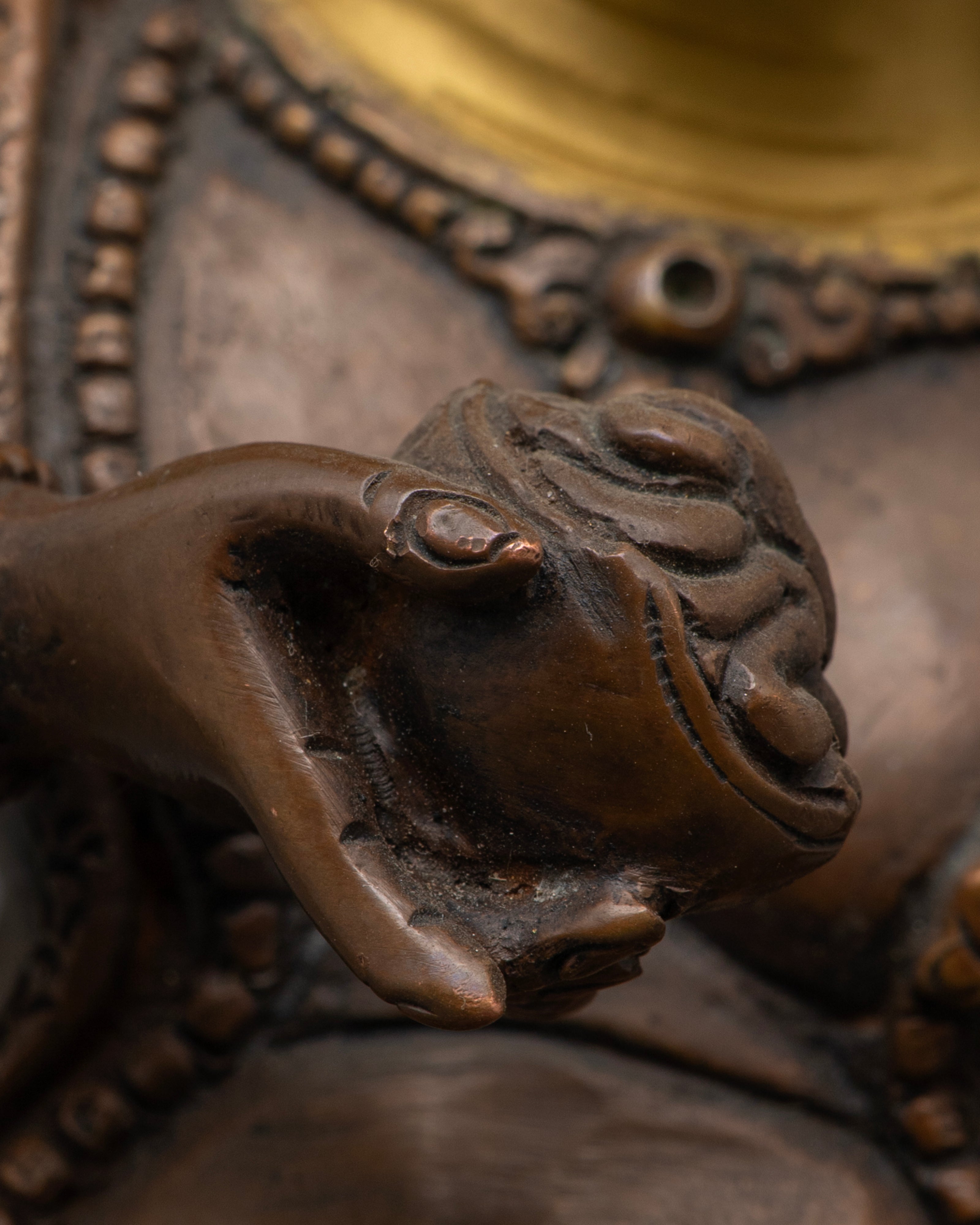 Handcrafted Oxidized Black Dzambhala Statue | Spiritual Wealth Symbol