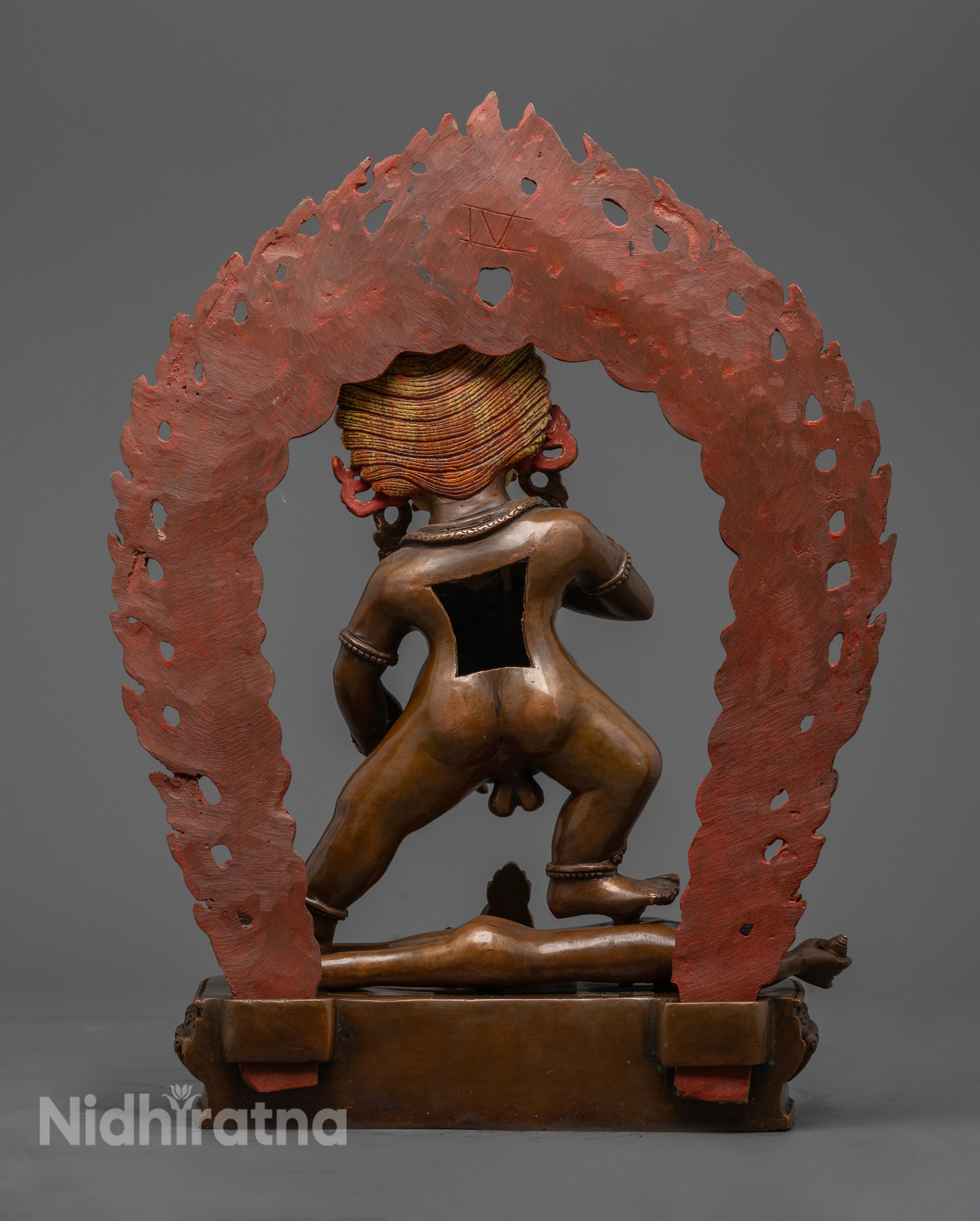 Handcrafted Oxidized Black Dzambhala Statue | Spiritual Wealth Symbol