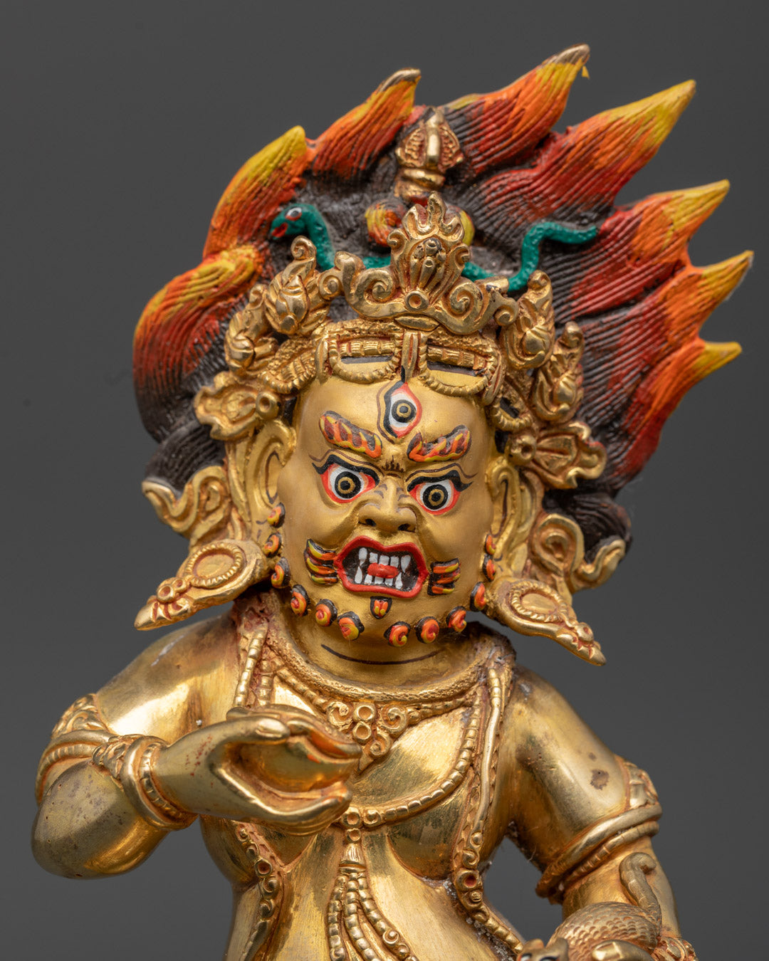 Black Dzambhala Statue | Powerful Buddhist Wealth Deity