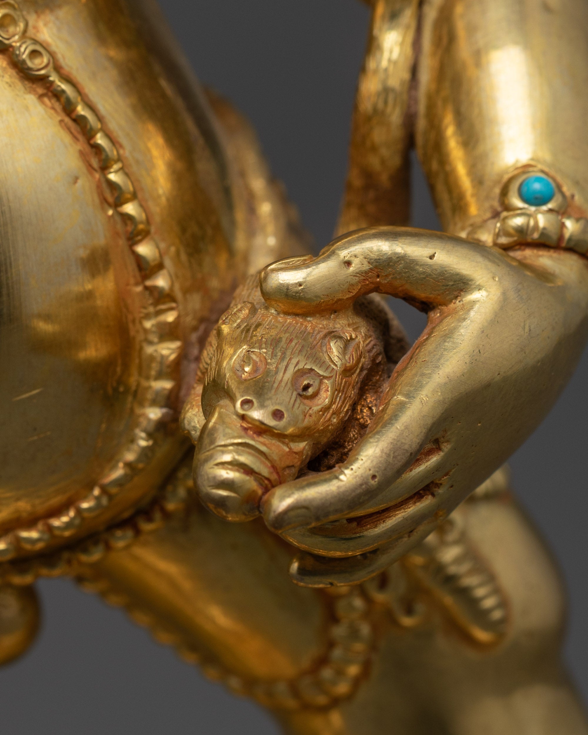 Nepalese Black Dzambhala Statue | Handcrafted Wealth Attractor