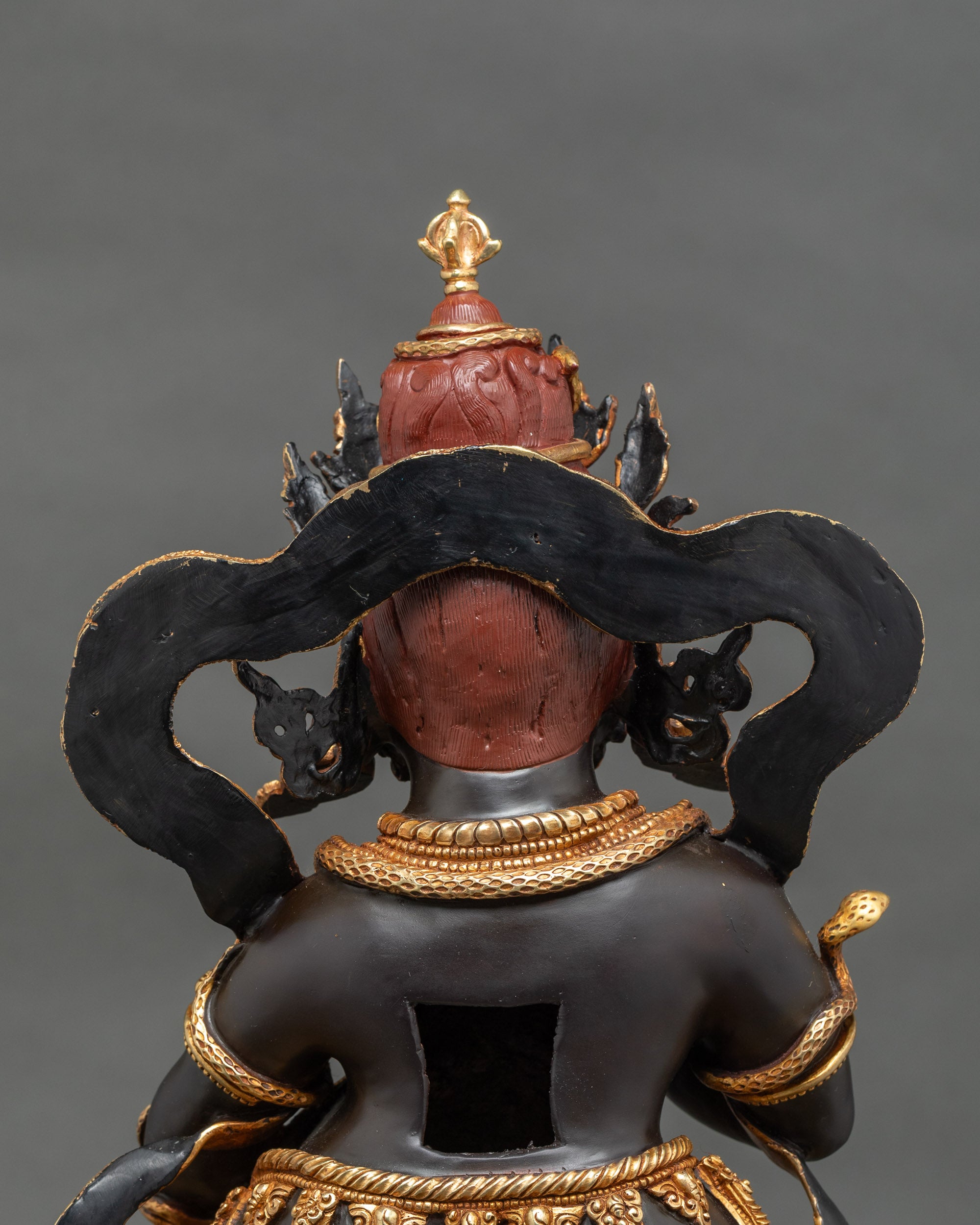 Enthroned Black Dzambhala Statue | Attract Abundance & Remove Poverty