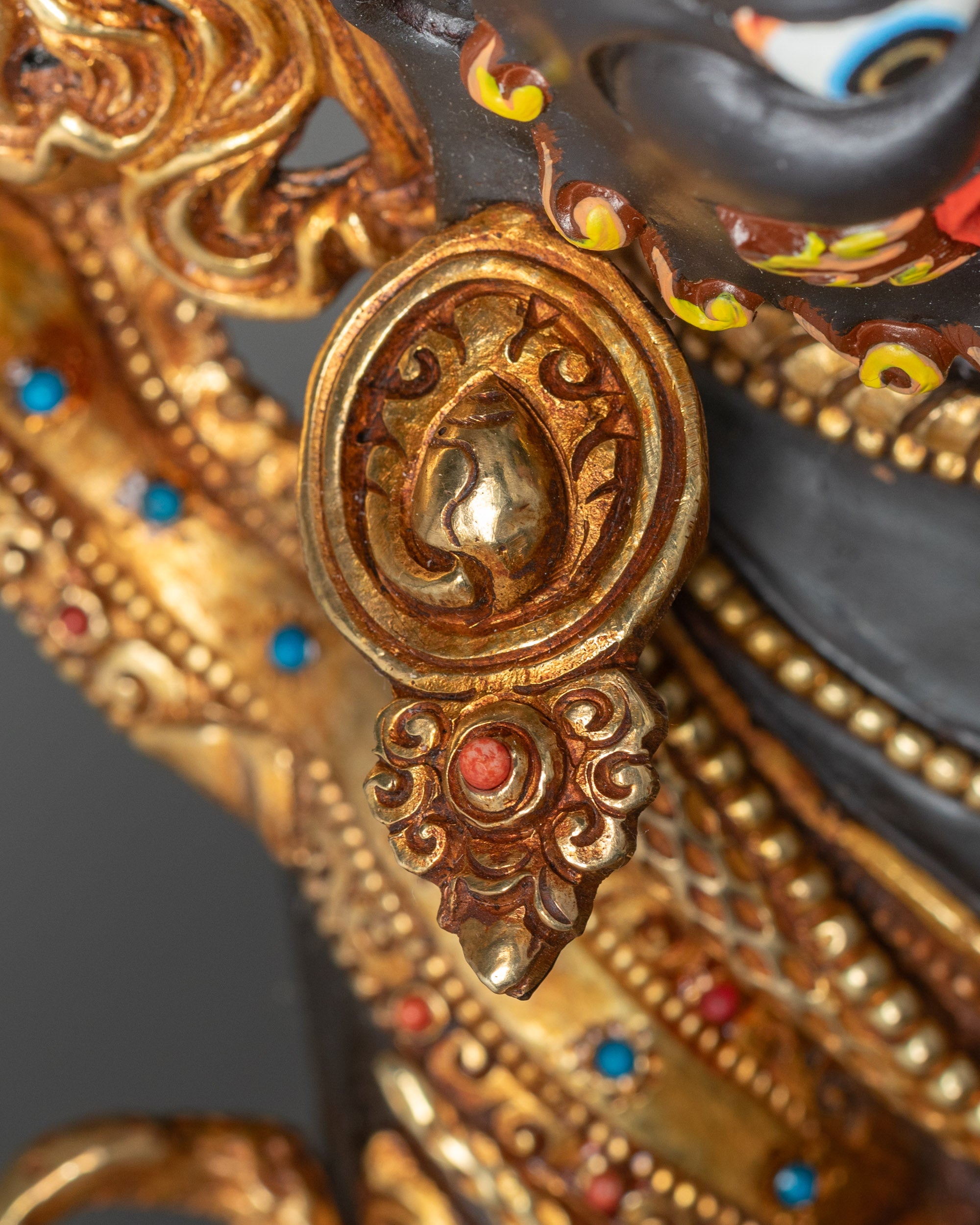 Enthroned Black Dzambhala Statue | Attract Abundance & Remove Poverty