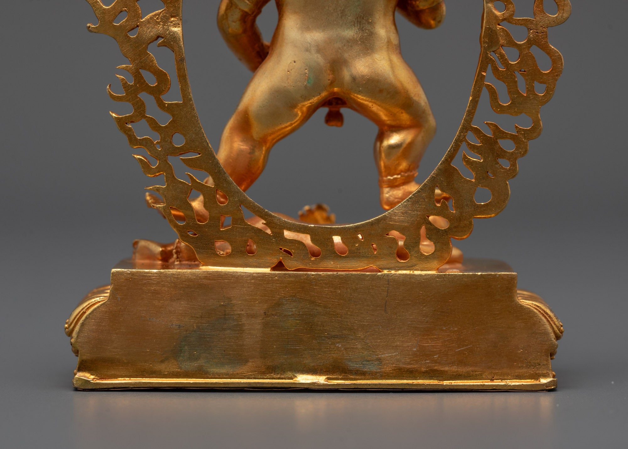 Machine-Made Black Dzambhala Statue | 24k Gold Gilded Copper