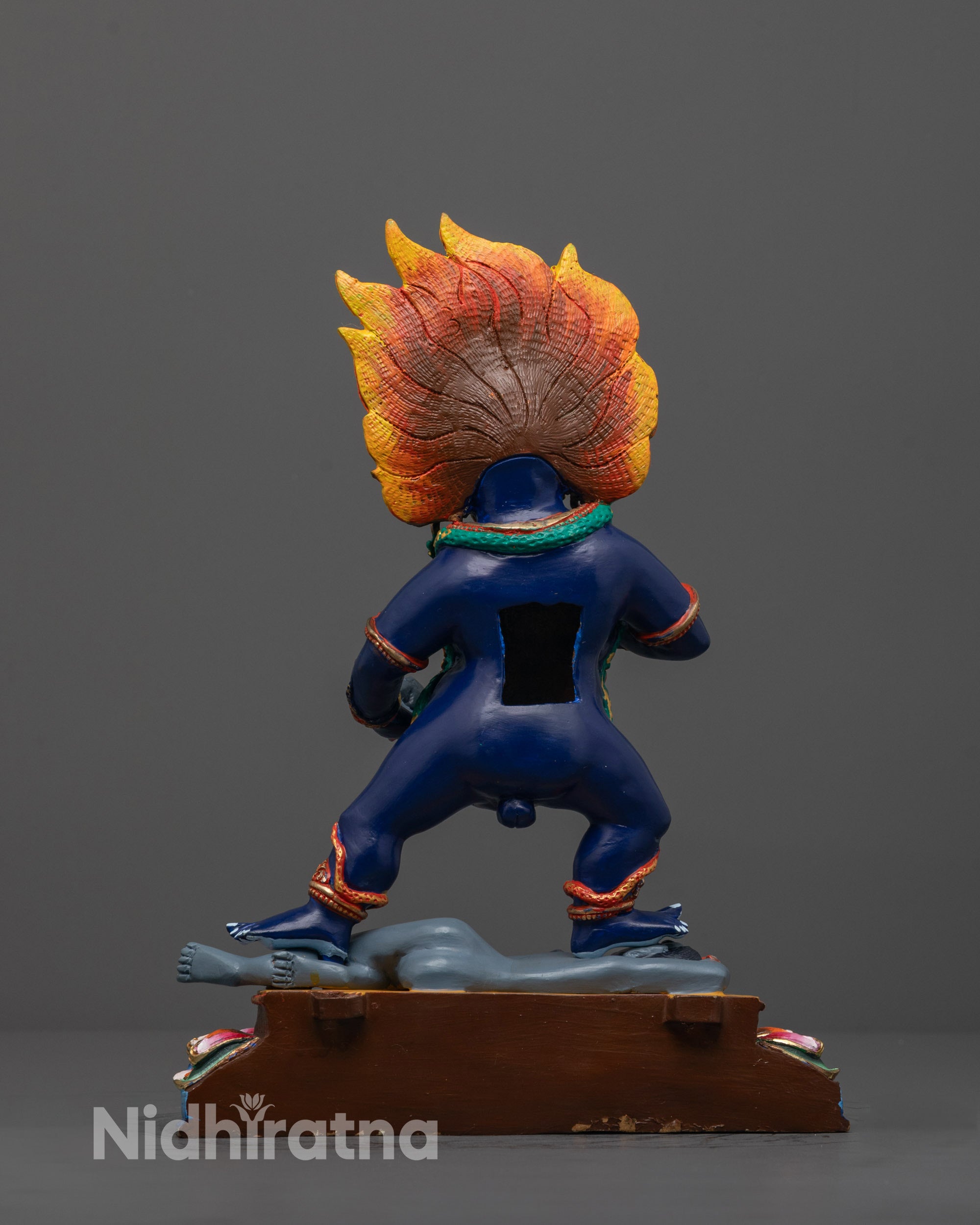 Dark Blue Color Black Dzambhala Statue for Sale
