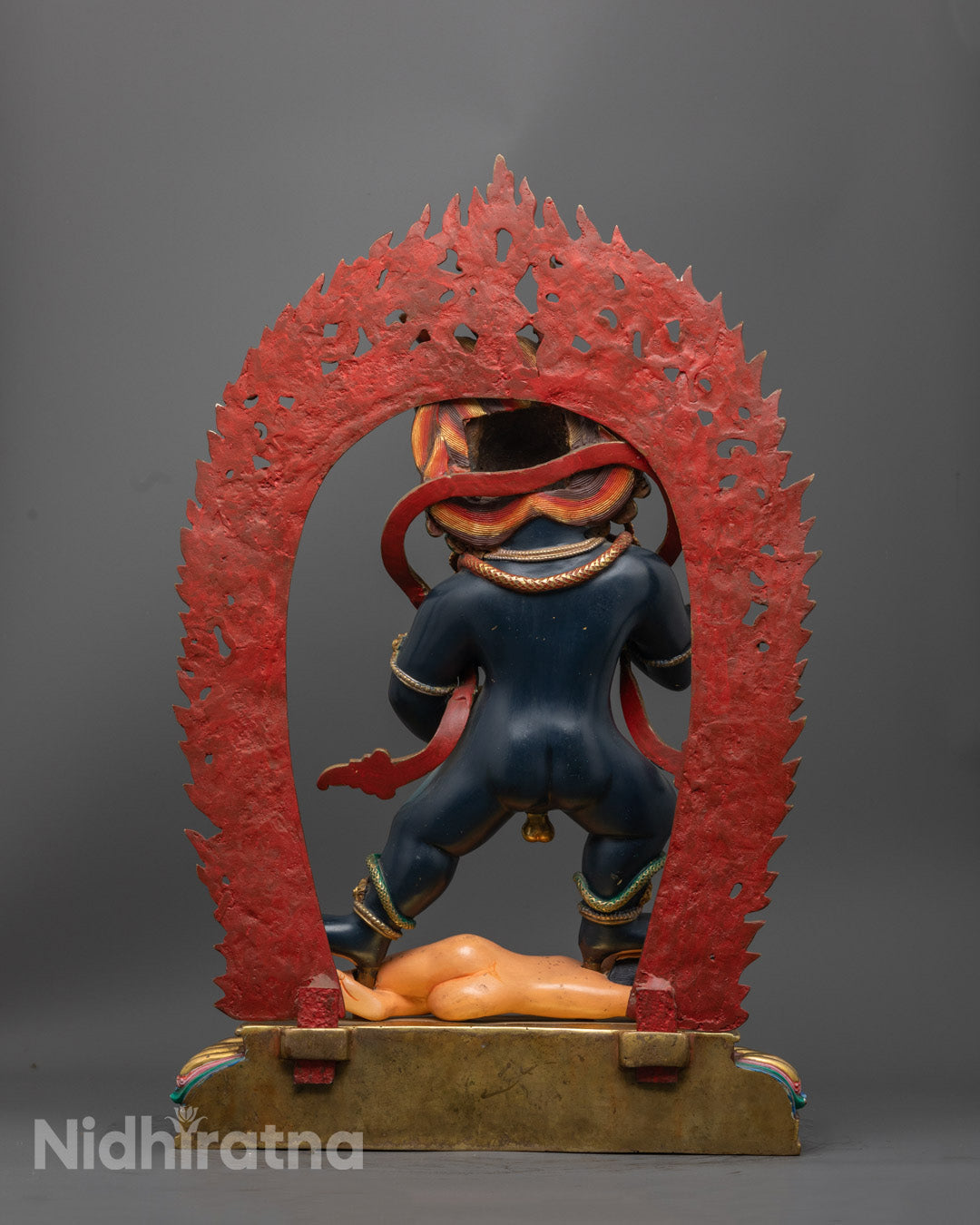 Buddhist Black Dzambhala Statue for Financial Protection