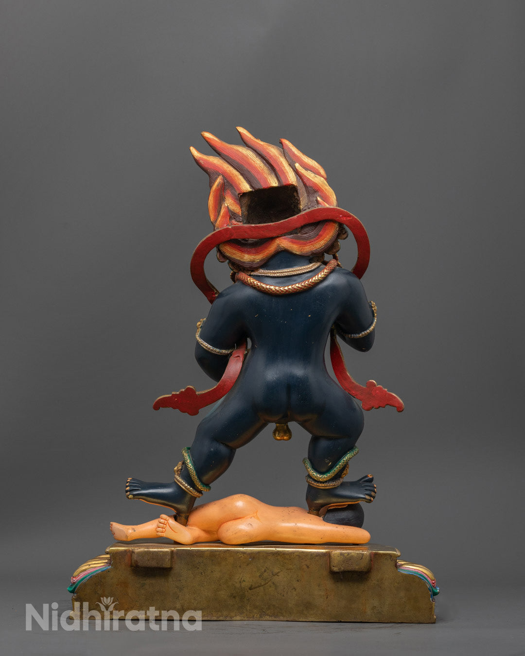 Buddhist Black Dzambhala Statue for Financial Protection