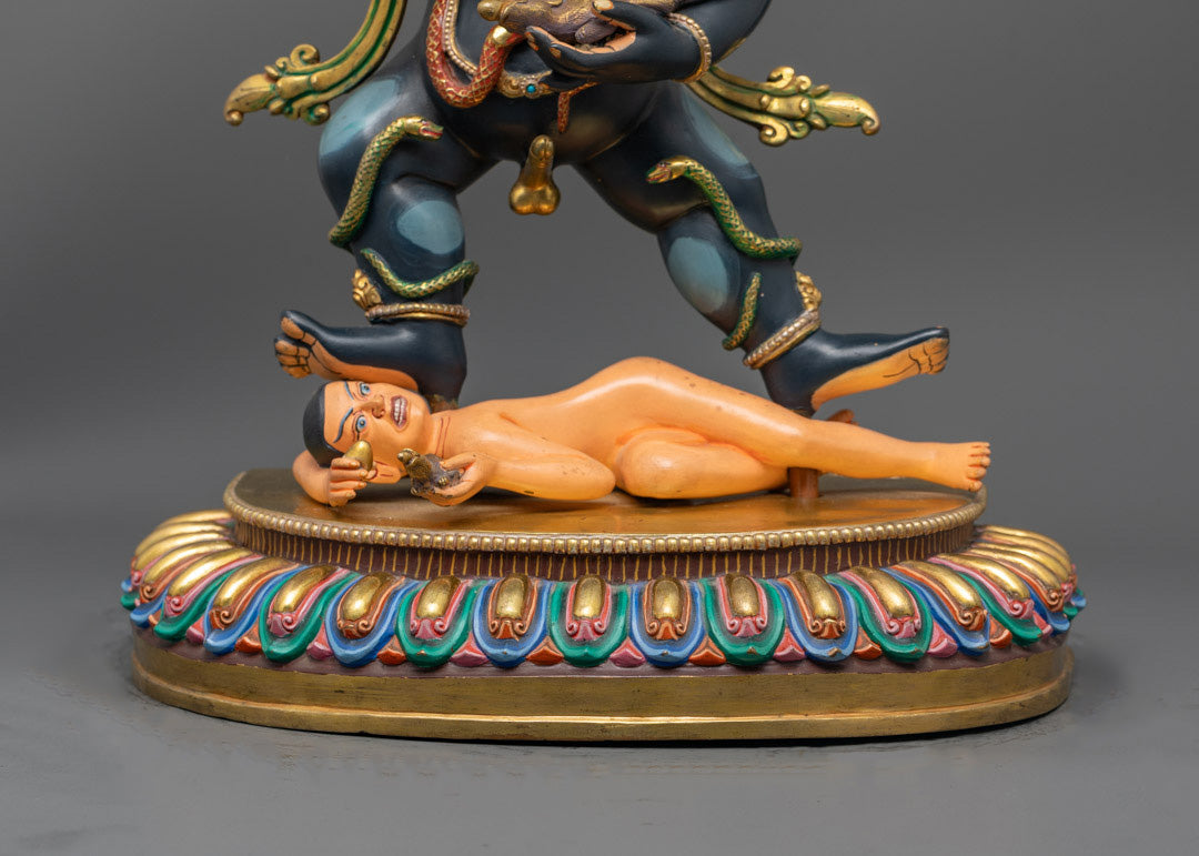 Buddhist Black Dzambhala Statue for Financial Protection