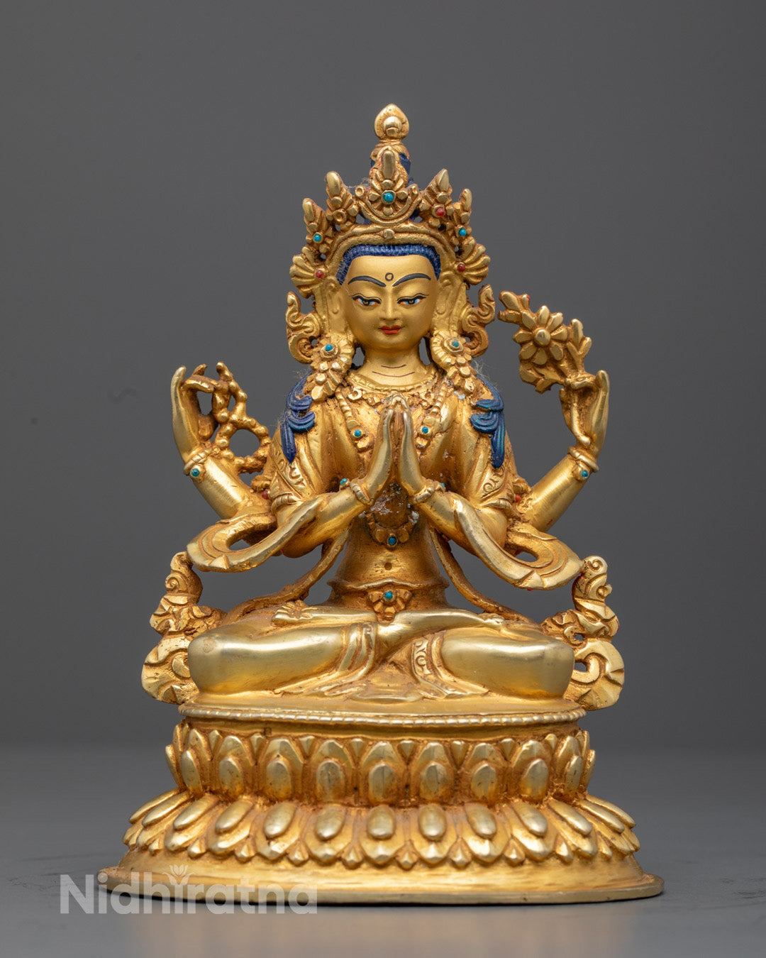 Bodhisattva Chenrezig Statue | Nepalese Handmade Buddhist Deity